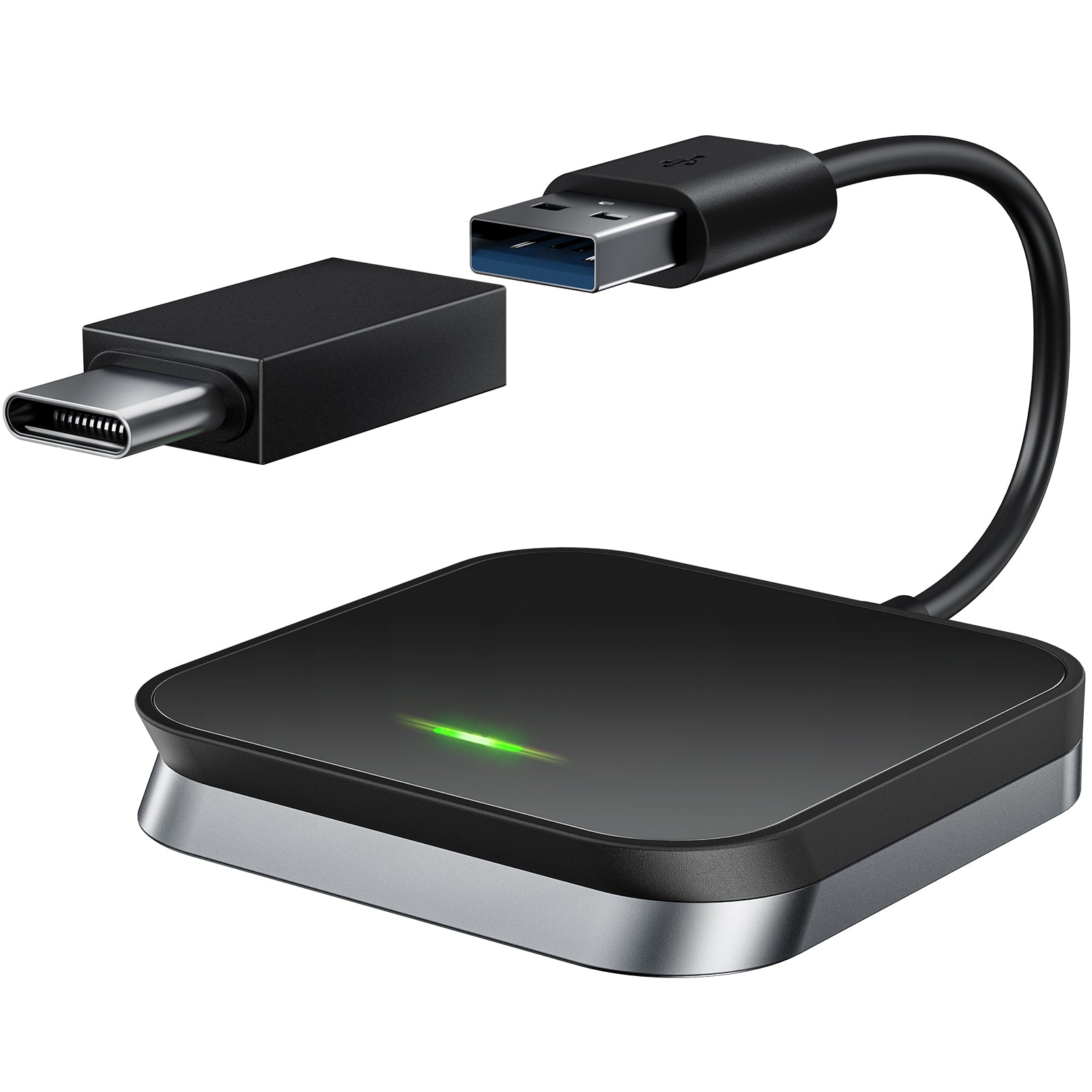 Apple CarPlay Wireless Adapter for Factory Wired CarPlay, Plug and Play, Applicable to 2015+ Cars and IOS 10 and up.