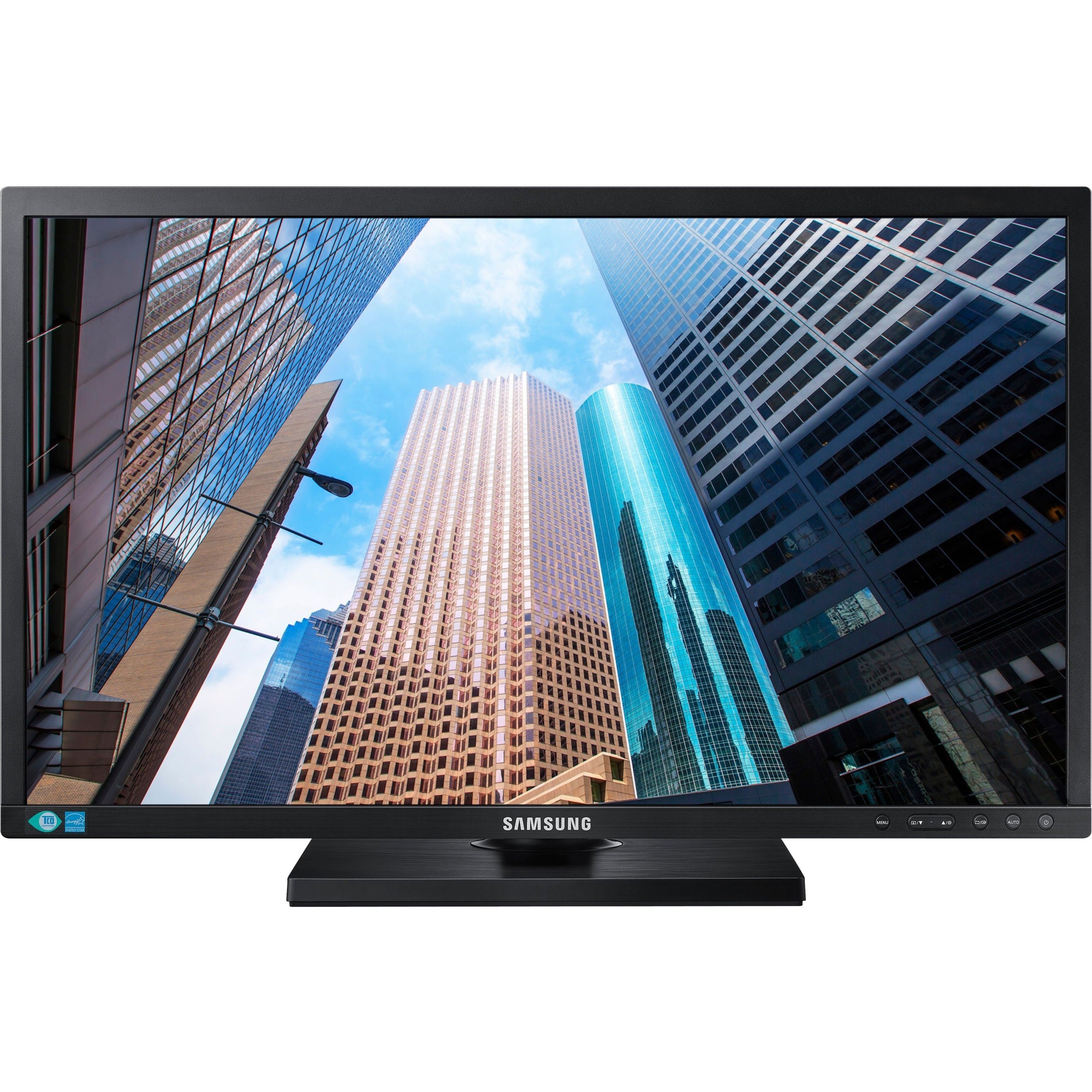 Samsung SE450 23.6" Full HD LCD Monitor, Ergonomic Design, Height Adjustable, VESA Mount, DVI/USB/VGA/DisplayPort, Flicker-Free, Game Mode, Energy Star - S24E450DL Matte Black (3 Year Warranty)