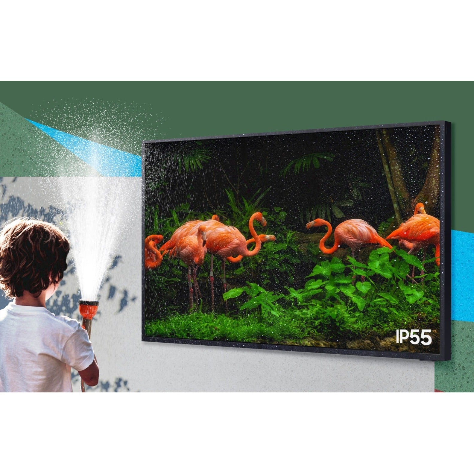 Samsung The Terrace 65" Outdoor QLED 4K Smart TV, IP55 Weather-Resistant, Anti-Glare, 240Hz Motion Rate, Quantum HDR, Voice Control, 3 HDMI - QN65LST7TAFXZA (1 Year Warranty)