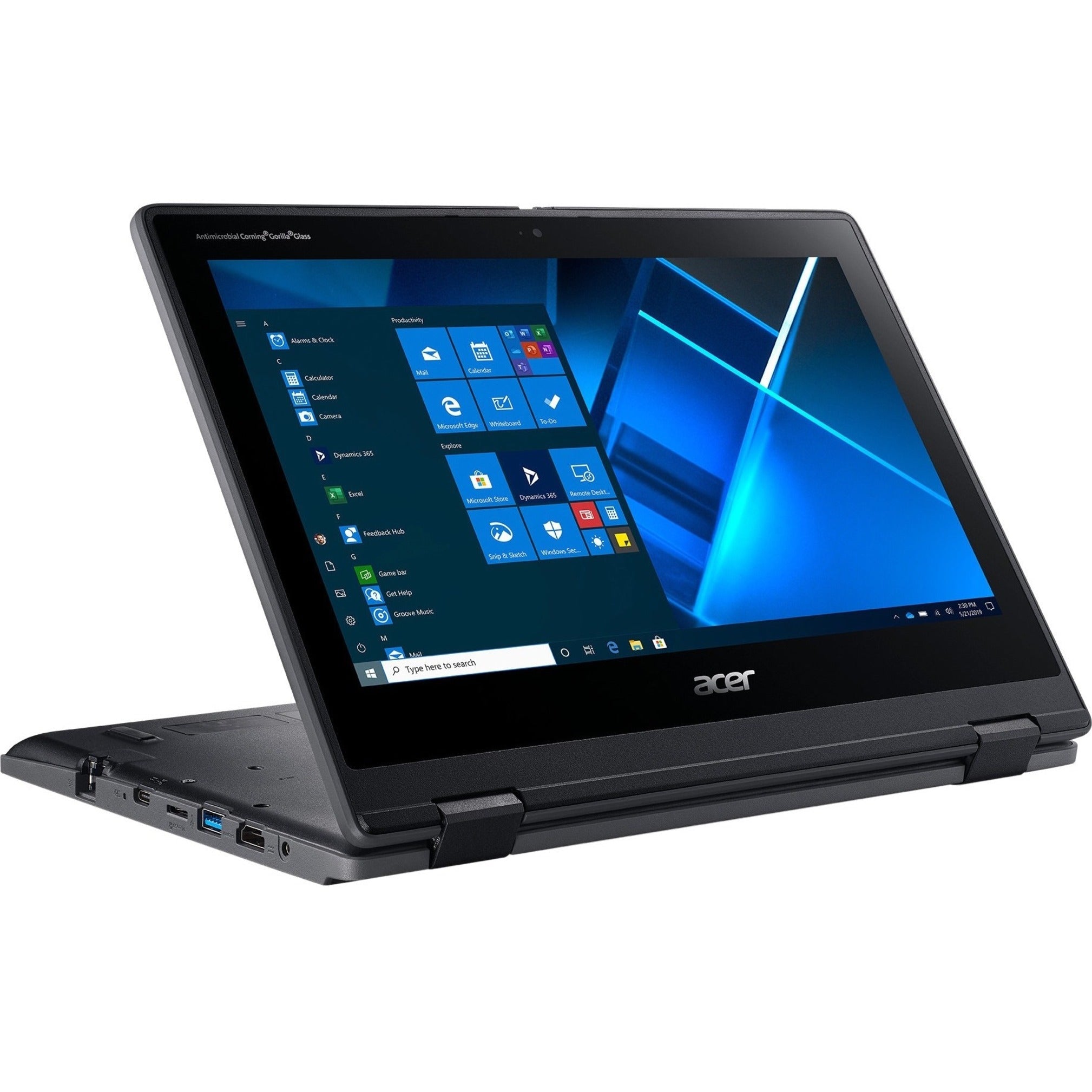 Acer NX.VNEAA.002 TravelMate Spin B3 TMB311R-31-C8GZ 2 in 1 Notebook, Windows 10 Pro, 11.6" HD Touchscreen, Intel Celeron N4020, 4GB RAM, 64GB Flash Memory