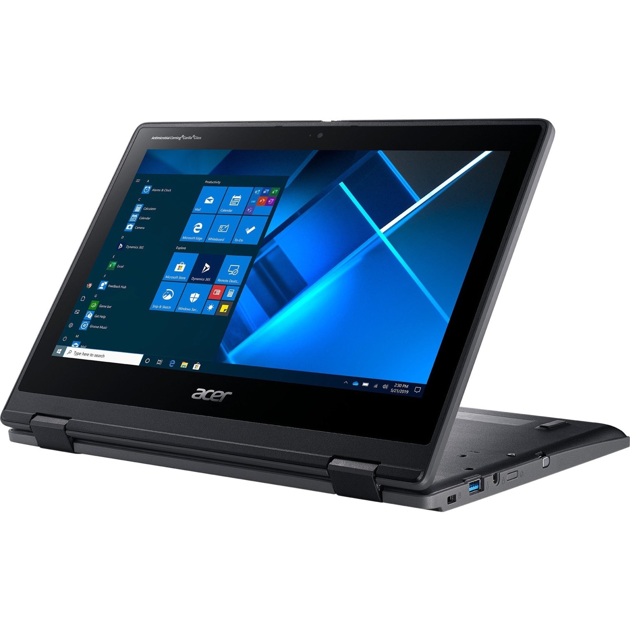 Acer NX.VNEAA.002 TravelMate Spin B3 TMB311R-31-C8GZ 2 in 1 Notebook, Windows 10 Pro, 11.6" HD Touchscreen, Intel Celeron N4020, 4GB RAM, 64GB Flash Memory