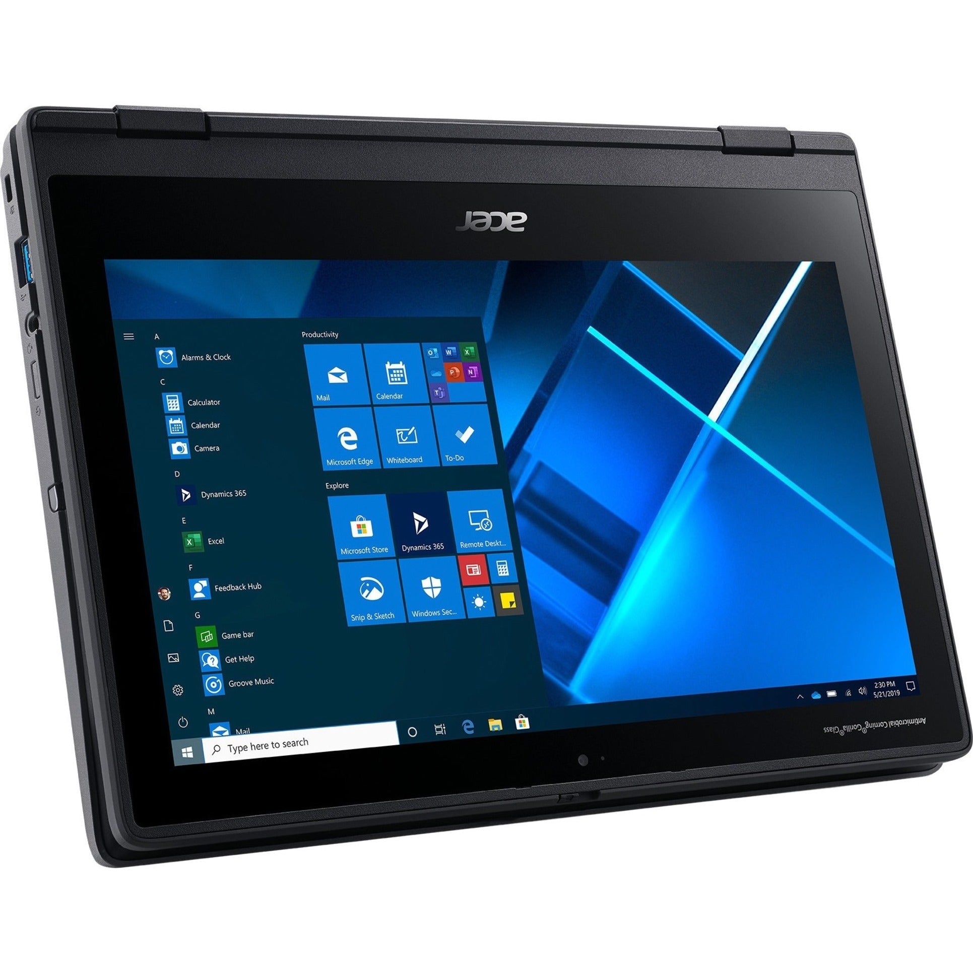 Acer NX.VNEAA.002 TravelMate Spin B3 TMB311R-31-C8GZ 2 in 1 Notebook, Windows 10 Pro, 11.6" HD Touchscreen, Intel Celeron N4020, 4GB RAM, 64GB Flash Memory