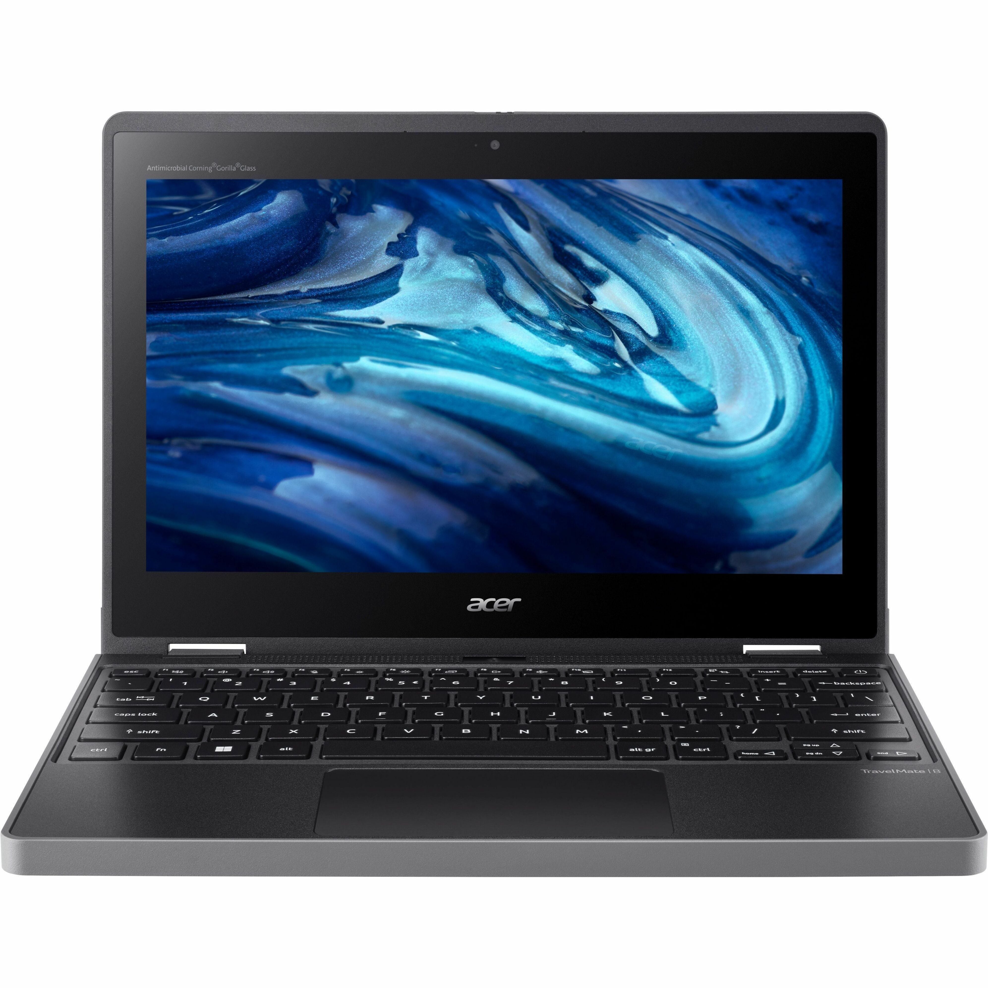 Acer TravelMate Spin B3 Convertible 2-in-1 Notebook, 11.6" HD Touchscreen, Intel N100 Quad-Core, 4GB LPDDR5, 128GB SSD, Windows 11 Pro Education, Stylus - NX.VZ3AA.002 (1 Year Warranty)