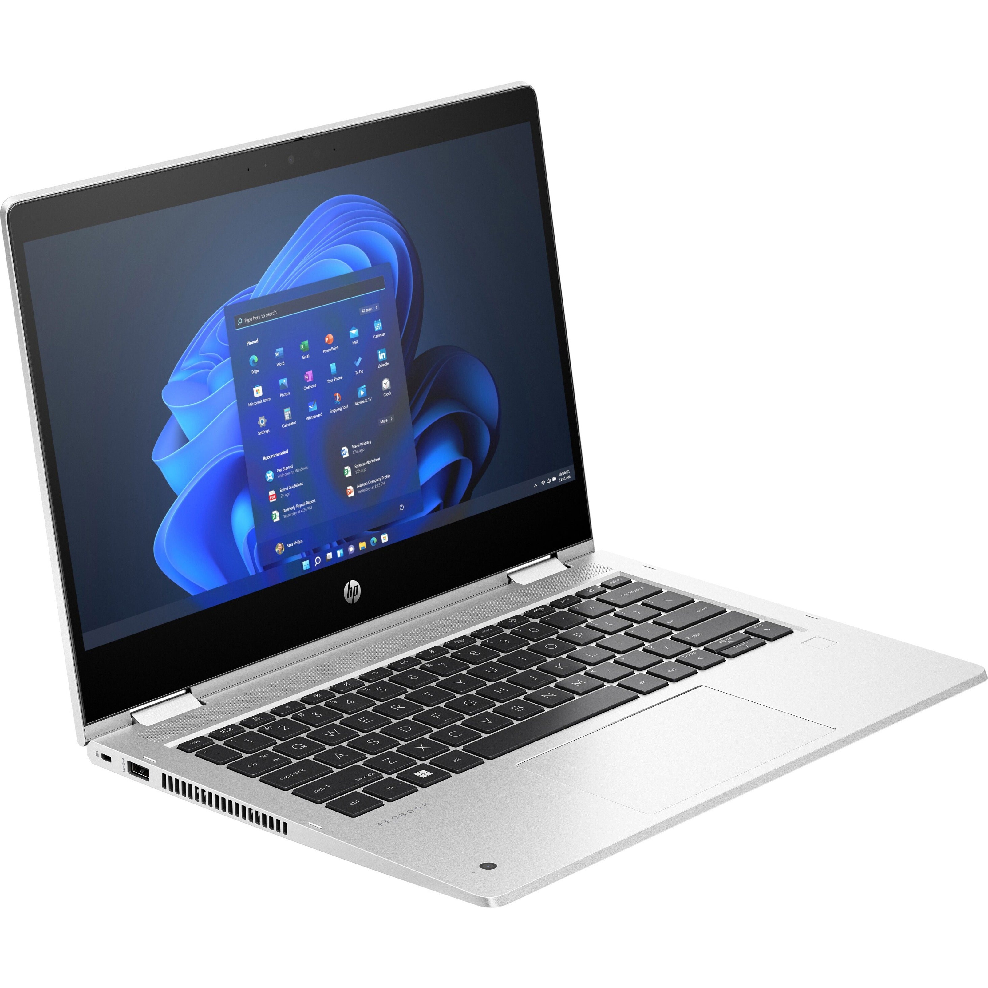 HP 2024 Pro x360 435 G10 Convertible 2-in-1 Notebook, 13.3" FHD Touchscreen, AMD Ryzen 5, 16GB RAM, 256GB SSD, Windows 11 Pro, Pike Silver - 7P3C5UT#ABA (1 Year Warranty)
