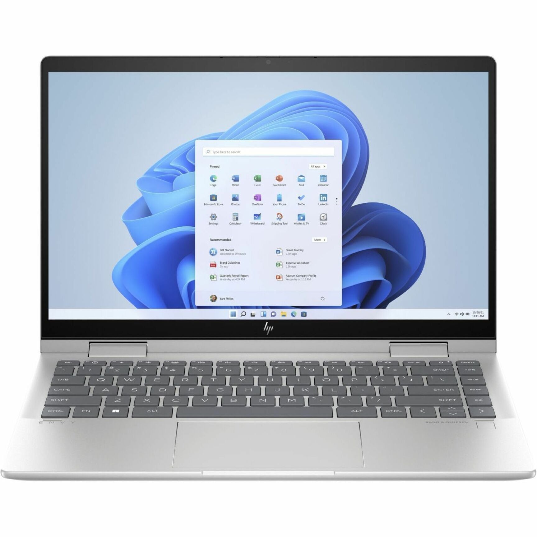 HP ENVY x360 2024 Convertible 2-in-1 Notebook, 14" FHD IPS Touchscreen, 13th Gen Intel Core i5, 8GB RAM, 512GB SSD, Windows 11, Natural Silver, Backlit KB - 7H9Y4UARABA (1 Year Warranty)