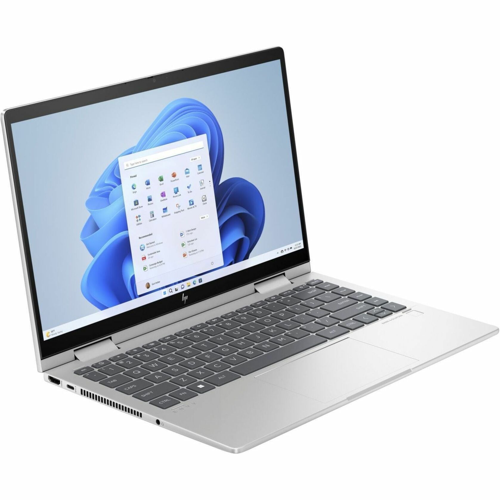 HP ENVY x360 2024 Convertible 2-in-1 Notebook, 14" FHD IPS Touchscreen, 13th Gen Intel Core i5, 8GB RAM, 512GB SSD, Windows 11, Natural Silver, Backlit KB - 7H9Y4UARABA (1 Year Warranty)