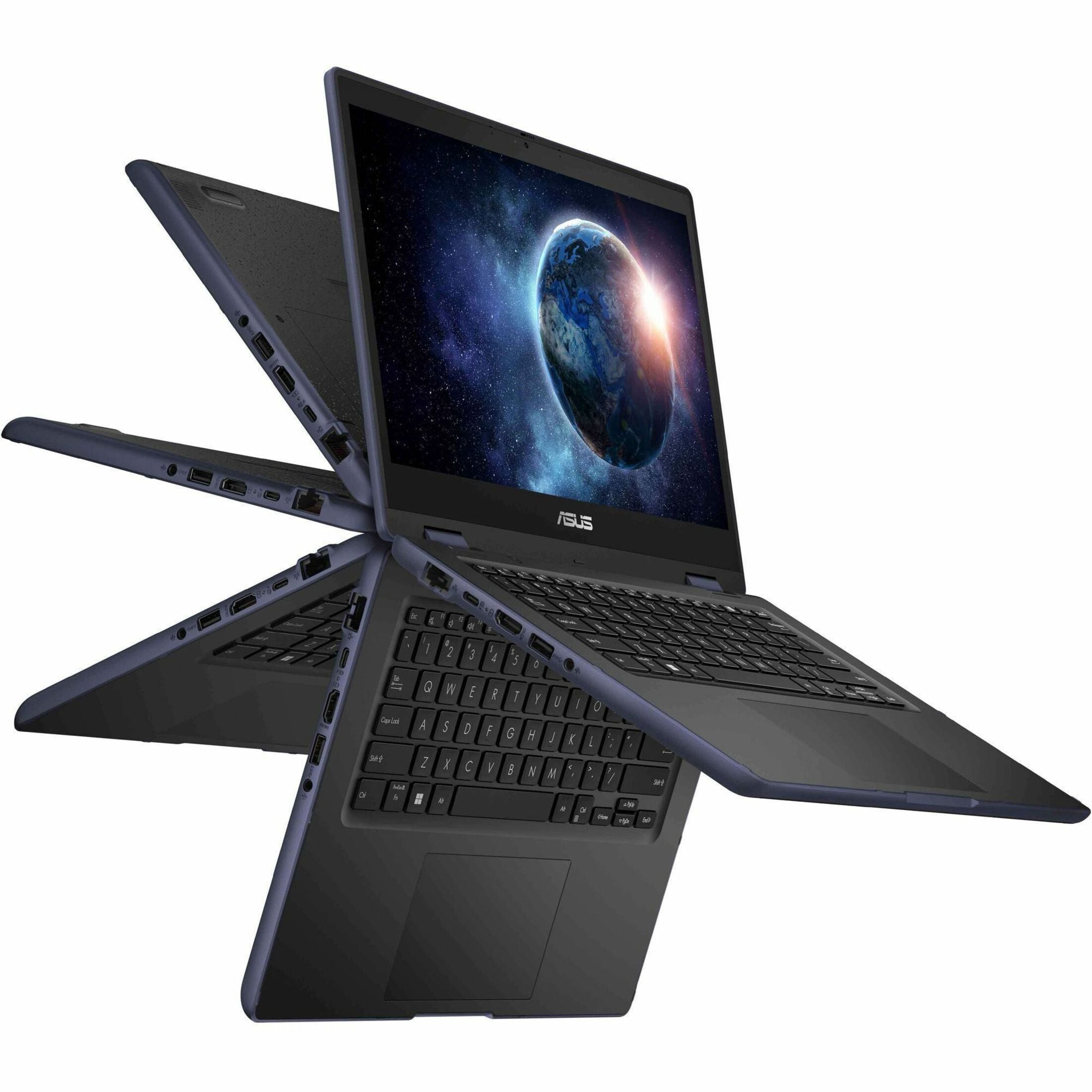 ASUS BR1402F Convertible 2-in-1 Notebook, 14" FHD Touchscreen, Intel N200 Quad-Core, 8GB DDR4, 128GB SSD, Windows 11 Pro, USB-C, 10Hr Battery, Mineral Gray - BR1402FGA-YS24T (1 Year Warranty)