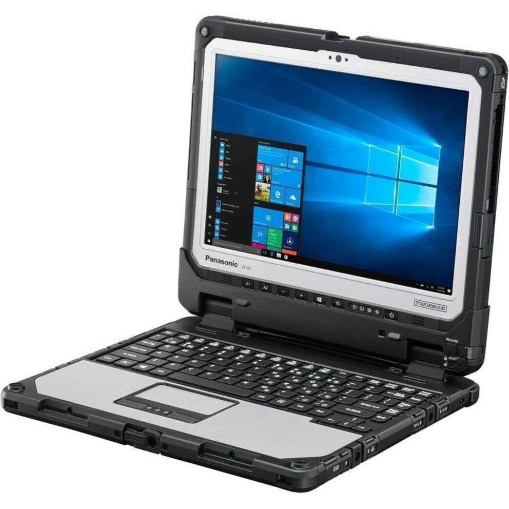 Panasonic TOUGHBOOK CF-33 Rugged 2-in-1 Notebook, 12" QHD Touchscreen, Intel i5-1245U, 16GB RAM, 512GB SSD, Windows 11 Pro, Detachable, Water Resistant - CF-33UZ019AM (3 Year Warranty)