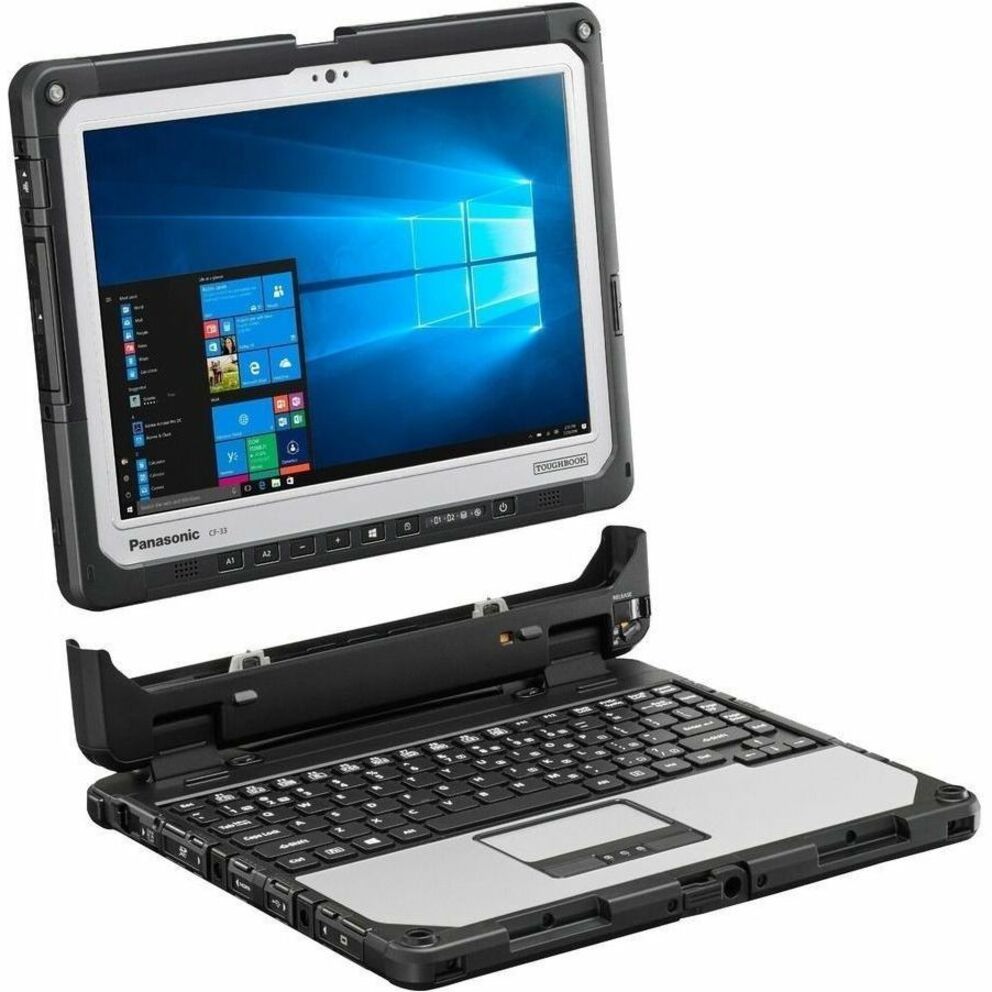 Panasonic TOUGHBOOK CF-33 Rugged 2-in-1 Notebook, 12" QHD Touchscreen, Intel i5-1245U, 16GB RAM, 512GB SSD, Windows 11 Pro, Detachable, Water Resistant - CF-33UZ019AM (3 Year Warranty)