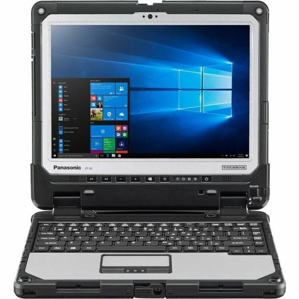 Panasonic TOUGHBOOK CF-33 Rugged 2-in-1 Notebook, 12" QHD Touchscreen, Intel i5-1245U, 16GB RAM, 512GB SSD, Windows 11 Pro, Detachable, Water Resistant - CF-33UZ019AM (3 Year Warranty)