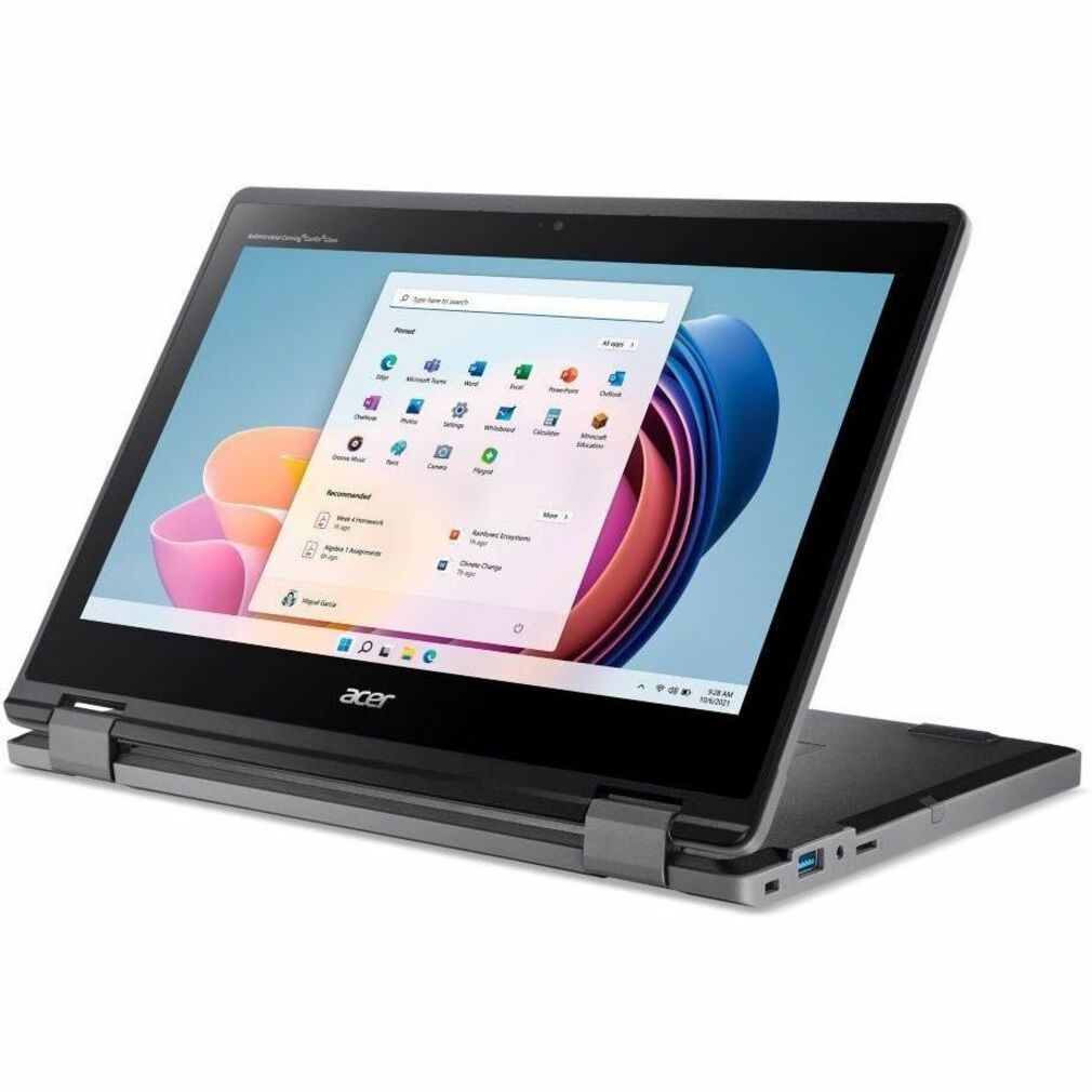 Acer TravelMate B3 Spin 11 Convertible 2-in-1 Notebook, Intel N100 Quad-Core, 4GB RAM, 128GB SSD, 11.6" HD IPS Touch, Windows 11 Pro, 10Hr Battery - NX.VZ0AA.007 (1 Year Warranty)