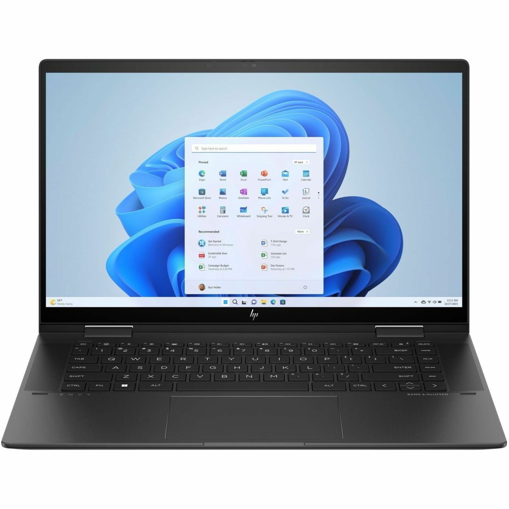 HP ENVY x360 2024 Convertible 2-in-1 Notebook, 15.6" FHD IPS Touchscreen, AMD Ryzen 7 7730U, 16GB RAM, 512GB SSD, Windows 11, 14Hr Battery, Nightfall Black - 7H1T1UARABA (1 Year Warranty)