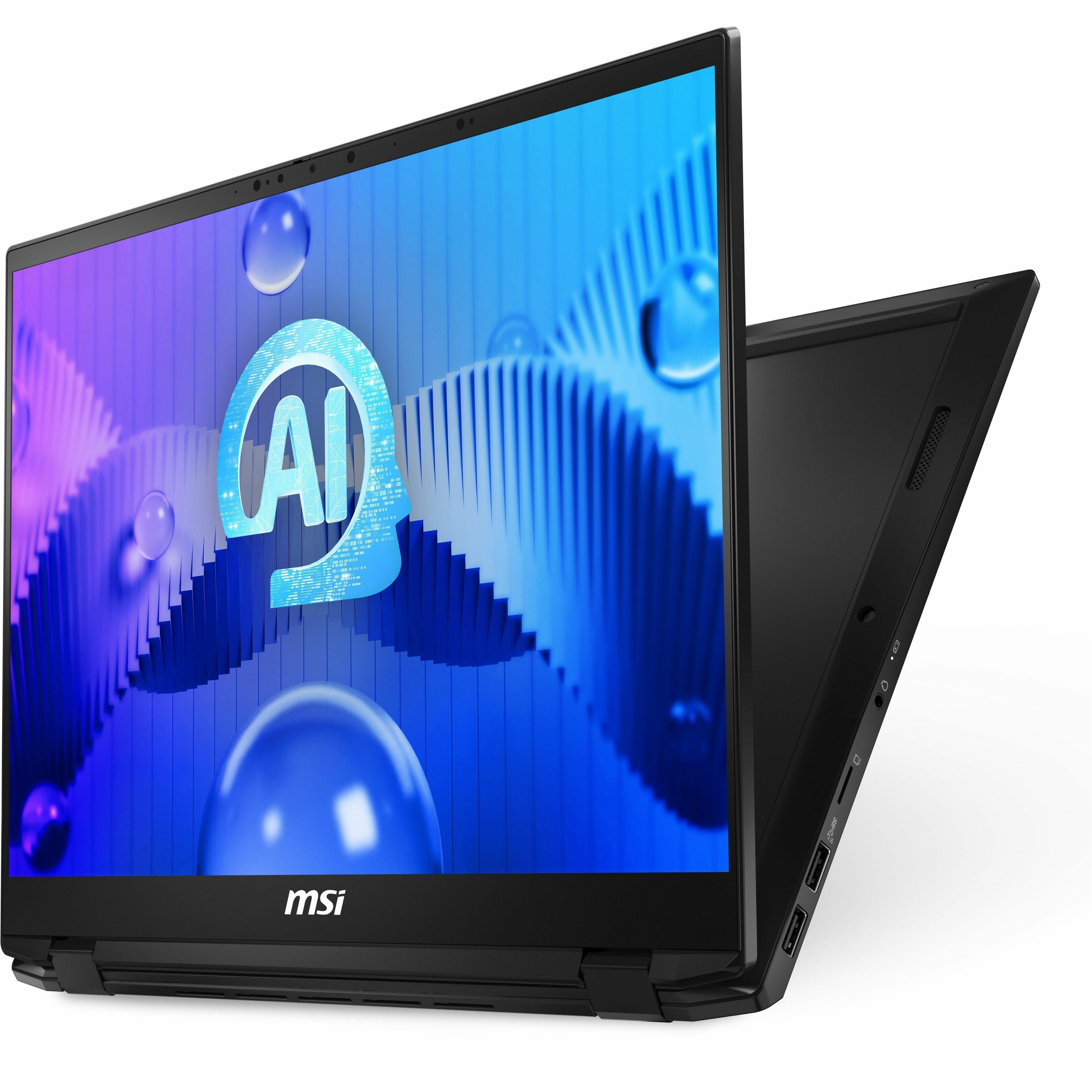 MSI 2024 Summit E16 AI Evo Convertible 2-in-1 Notebook, Intel Core Ultra 5, 16" QHD+ IPS 165Hz Touch, 16GB LPDDR5, 512GB SSD, Windows 11 Pro, Ink Black - SUM16EVO14019 (3 Year Warranty)