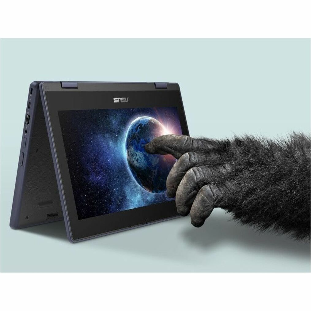 ASUS 2024 BR1104F Convertible 2-in-1 Notebook, 11.6" HD Touchscreen, Intel N200 Quad-Core, 8GB LPDDR5, 128GB SSD, Windows 11 Pro Education, Military-Grade Durability, Mineral Gray - BR1104FGA-YS24T-S (1 Year Warranty)