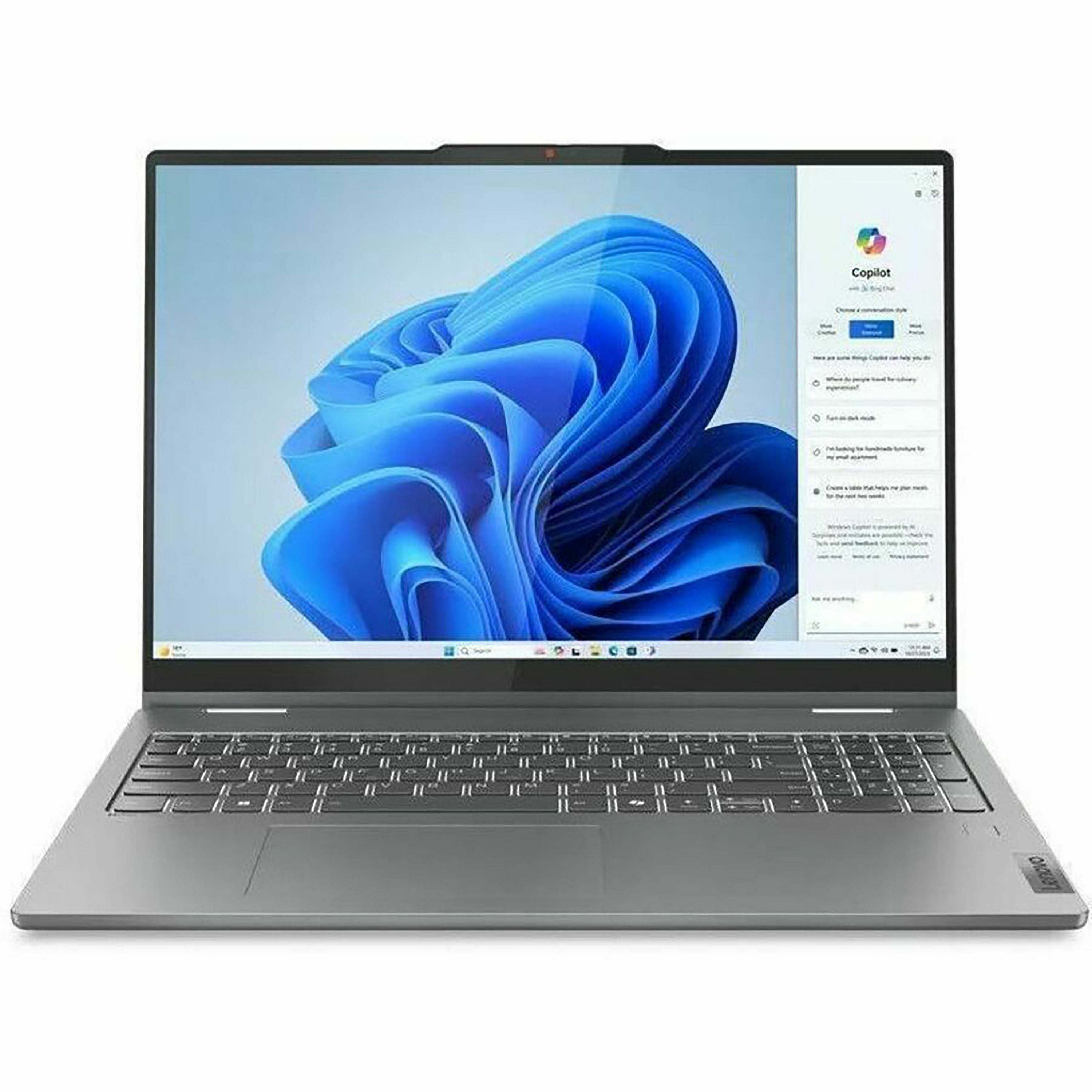 Lenovo IdeaPad 5 2-in-1 Convertible Notebook, 16" IPS Touchscreen, Intel Core 5 120U, 8GB RAM, 512GB SSD, Windows 11, 17.5Hr Battery, Luna Gray - 83DU0005US (1 Year Warranty)