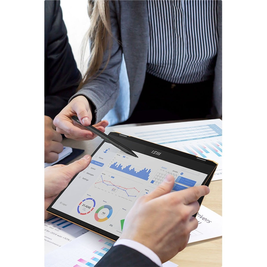 MSI 2024 Summit E13 Flip Evo Convertible 2-in-1 Notebook, 13.4" FHD+ IPS Touchscreen, Intel Core i7-1360P, 32GB LPDDR5, 1TB SSD, Intel Evo, Windows 11, Ink Black - SUME1313234 (1 Year Warranty)