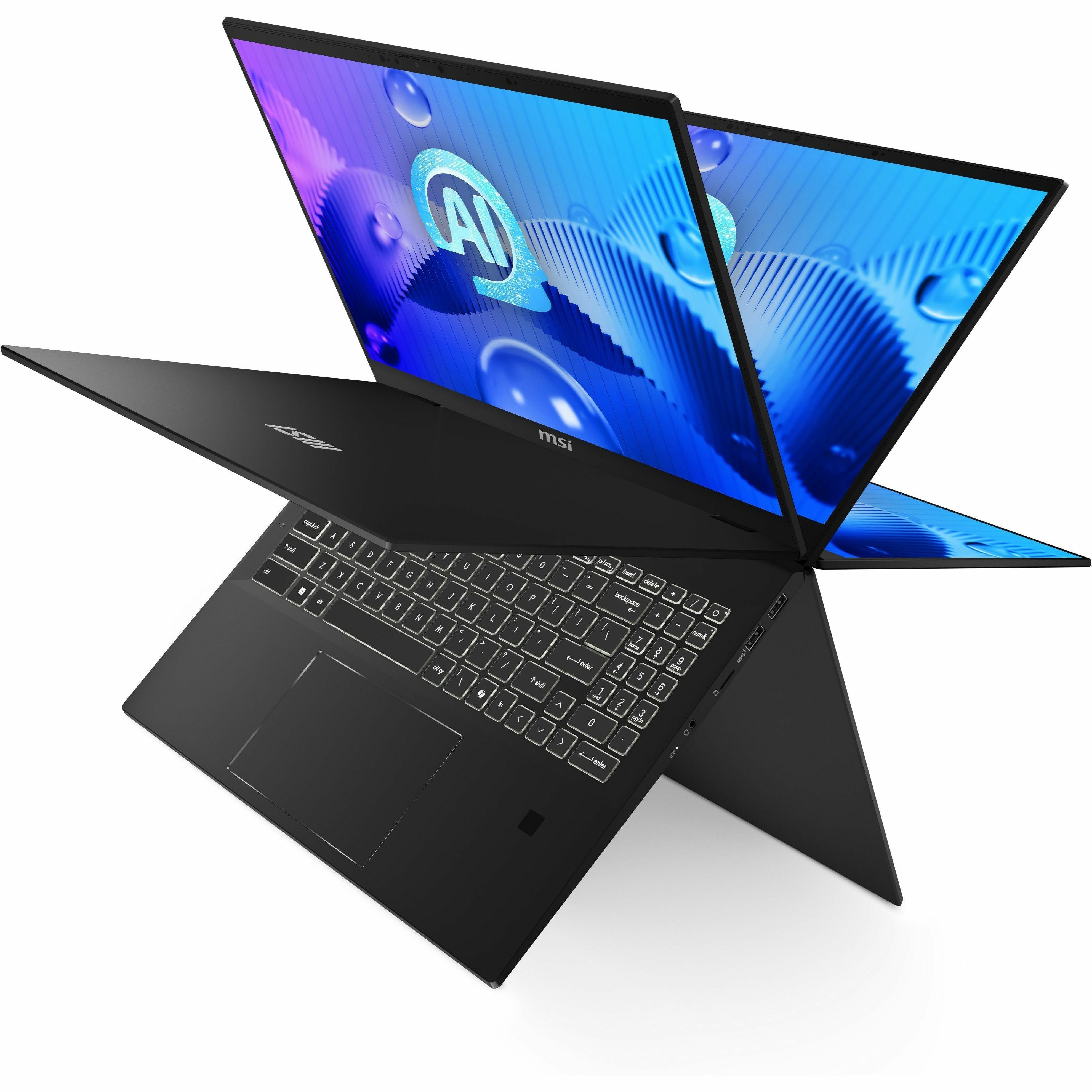 MSI Summit E16 AI Evo 2024 Convertible 2-in-1 Notebook, Intel Core Ultra 7, 32GB LPDDR5, 1TB SSD, 16" QHD+ 165Hz Touch, Intel Arc Graphics, Windows 11 Pro, Ink Black - SUM16EVO14024 (1 Year Warranty)