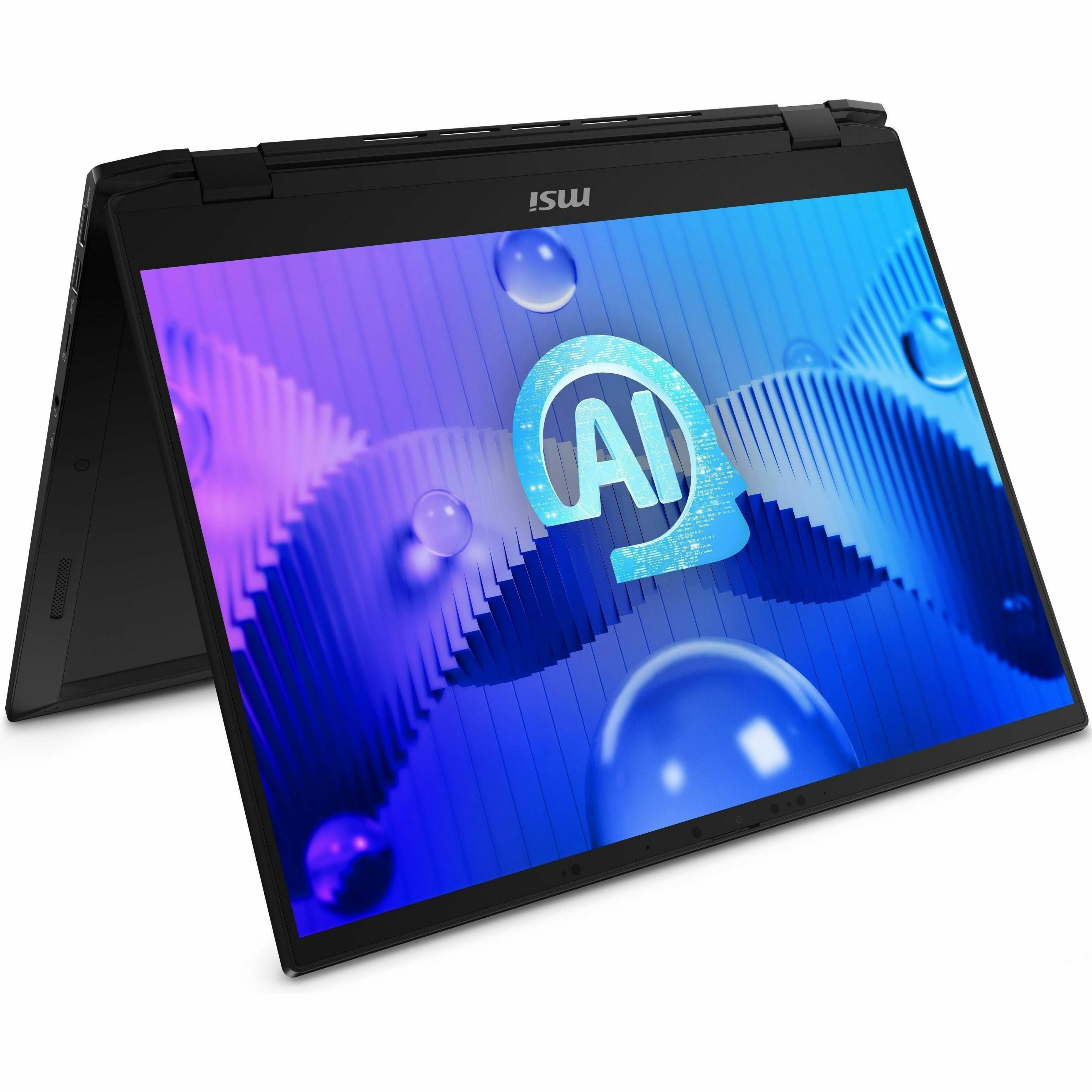 MSI Summit E16 AI Studio Convertible 2-in-1 Notebook, Intel Core Ultra 7 155H, 32GB RAM, 1TB SSD, RTX 4060 8GB, 16" QHD+ 165Hz Touch, Windows 11 Pro, Black - SUM16STU14037 (3 Year Warranty)