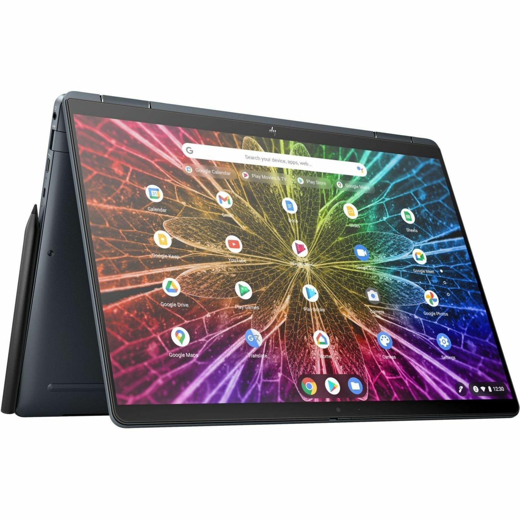 HP 2024 Elite Dragonfly Convertible 2-in-1 Notebook, 13.5" 2K IPS Touchscreen, Intel Core i5-1245U vPro, 8GB RAM, 256GB SSD, ChromeOS, Iris Xe Graphics, Slate Blue - A4ED1UT#ABA (1 Year Warranty)
