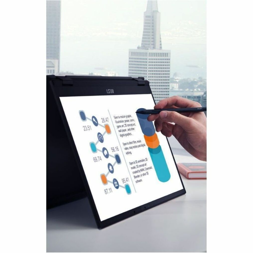 MSI 2024 Summit E14 Flip Evo Convertible 2-in-1 Notebook, 14" QHD+ Touchscreen, Intel Core i7-1360P, 32GB LPDDR5, 1TB SSD, Intel Iris Xe Graphics, Windows 11 Home, Black - SUME1413610 (1 Year Warranty)