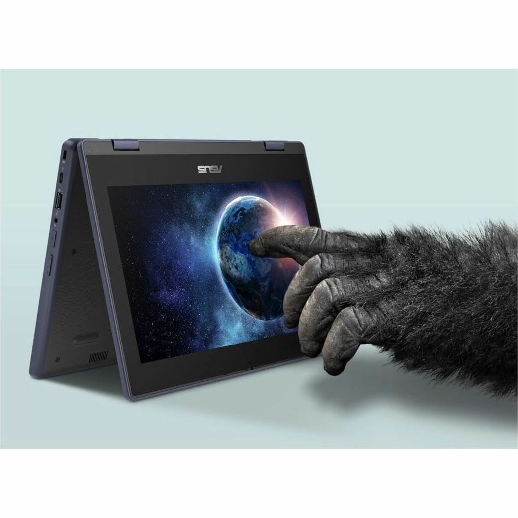 ASUS 2024 BR1104F Convertible 2-in-1 Notebook, 11.6" HD Touchscreen, Intel N250 Quad-Core, 8GB LPDDR5, 128GB SSD, Military-Grade Rugged, Windows 11 Pro - BR1104FTA-YS24T (1 Year Warranty)