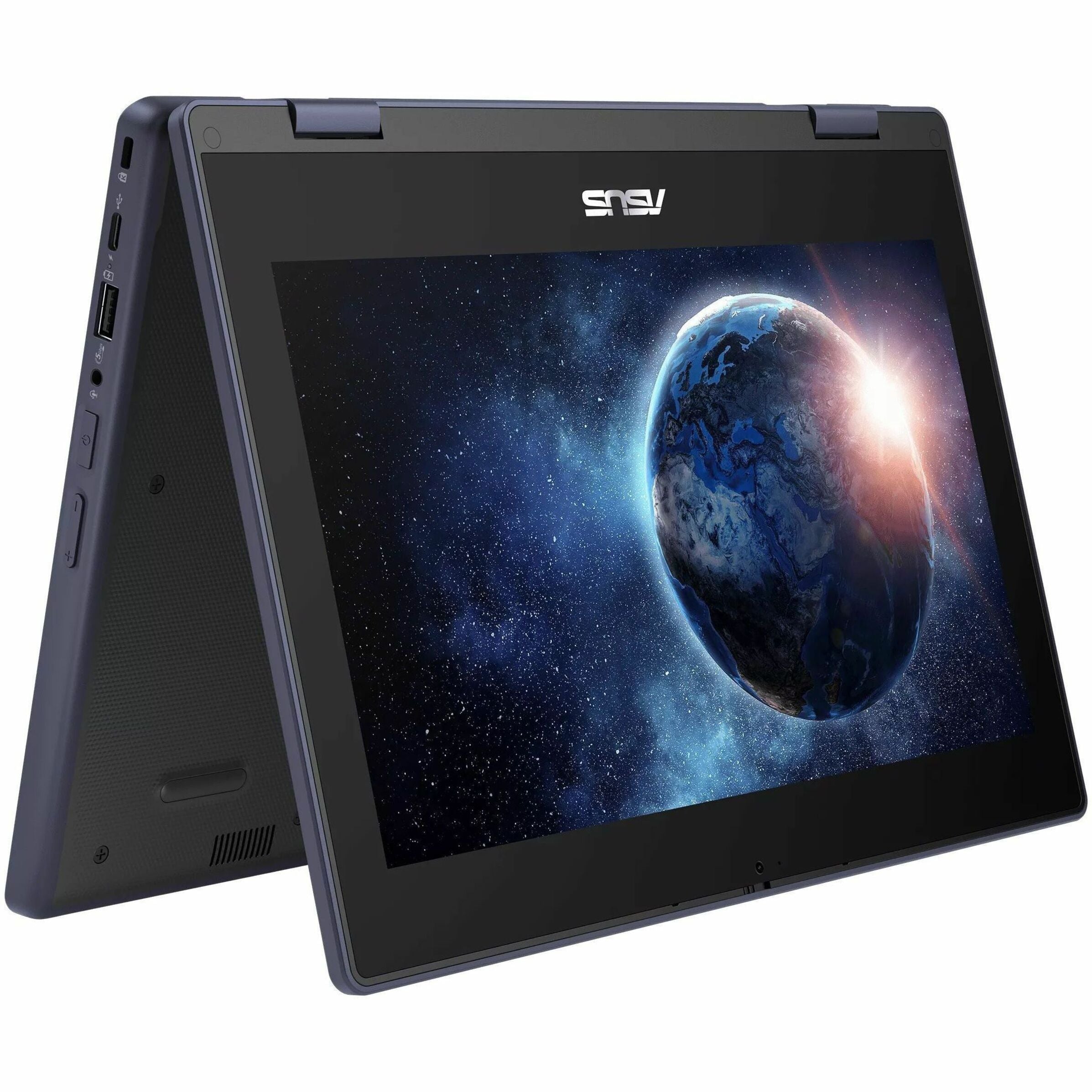 ASUS 2024 BR1104F Convertible 2-in-1 Notebook, 11.6" HD Touchscreen, Intel N250 Quad-Core, 8GB LPDDR5, 128GB SSD, Military-Grade Rugged, Windows 11 Pro - BR1104FTA-YS24T (1 Year Warranty)