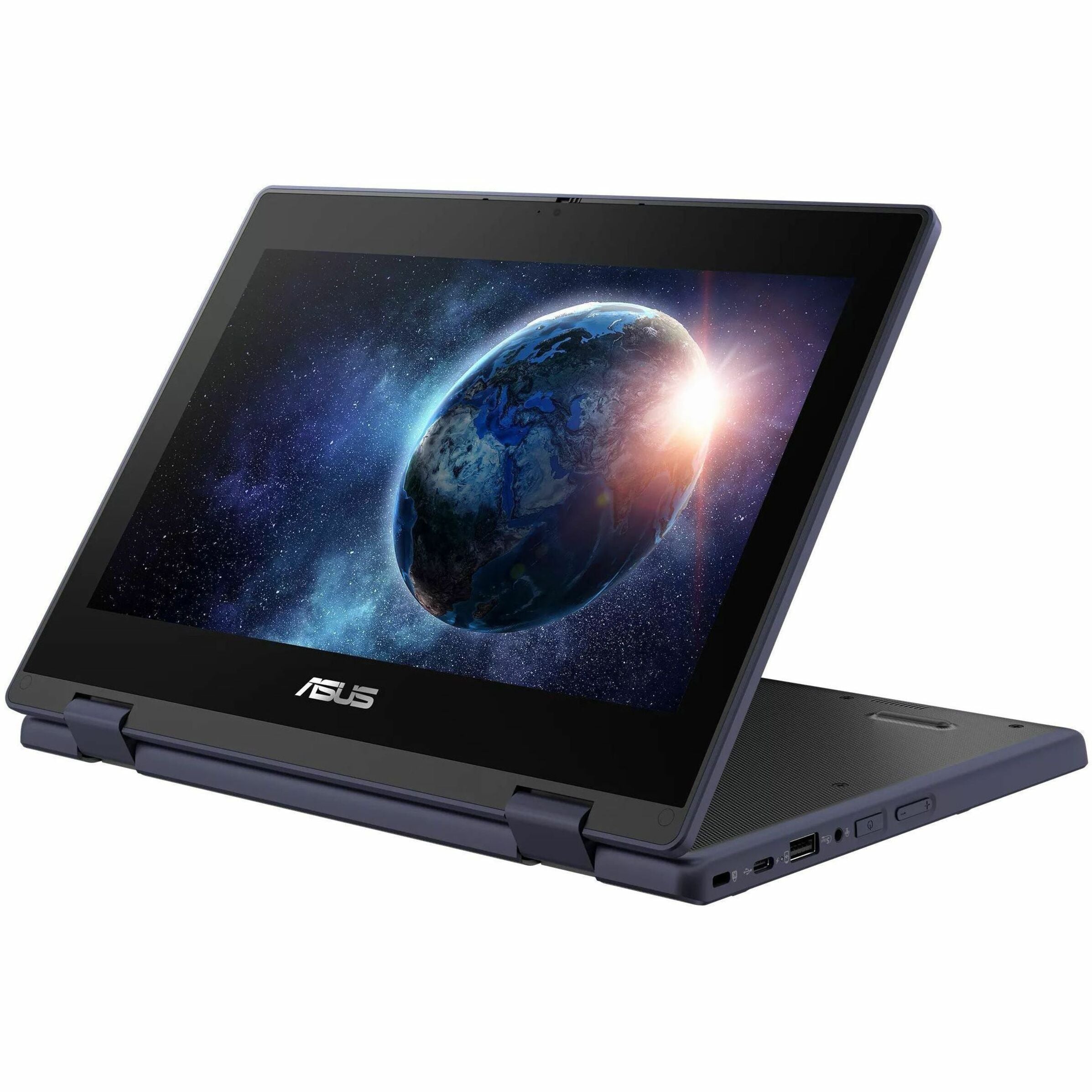 ASUS 2024 BR1104F Convertible 2-in-1 Notebook, 11.6" HD Touchscreen, Intel N250 Quad-Core, 8GB LPDDR5, 128GB SSD, Military-Grade Rugged, Windows 11 Pro - BR1104FTA-YS24T (1 Year Warranty)