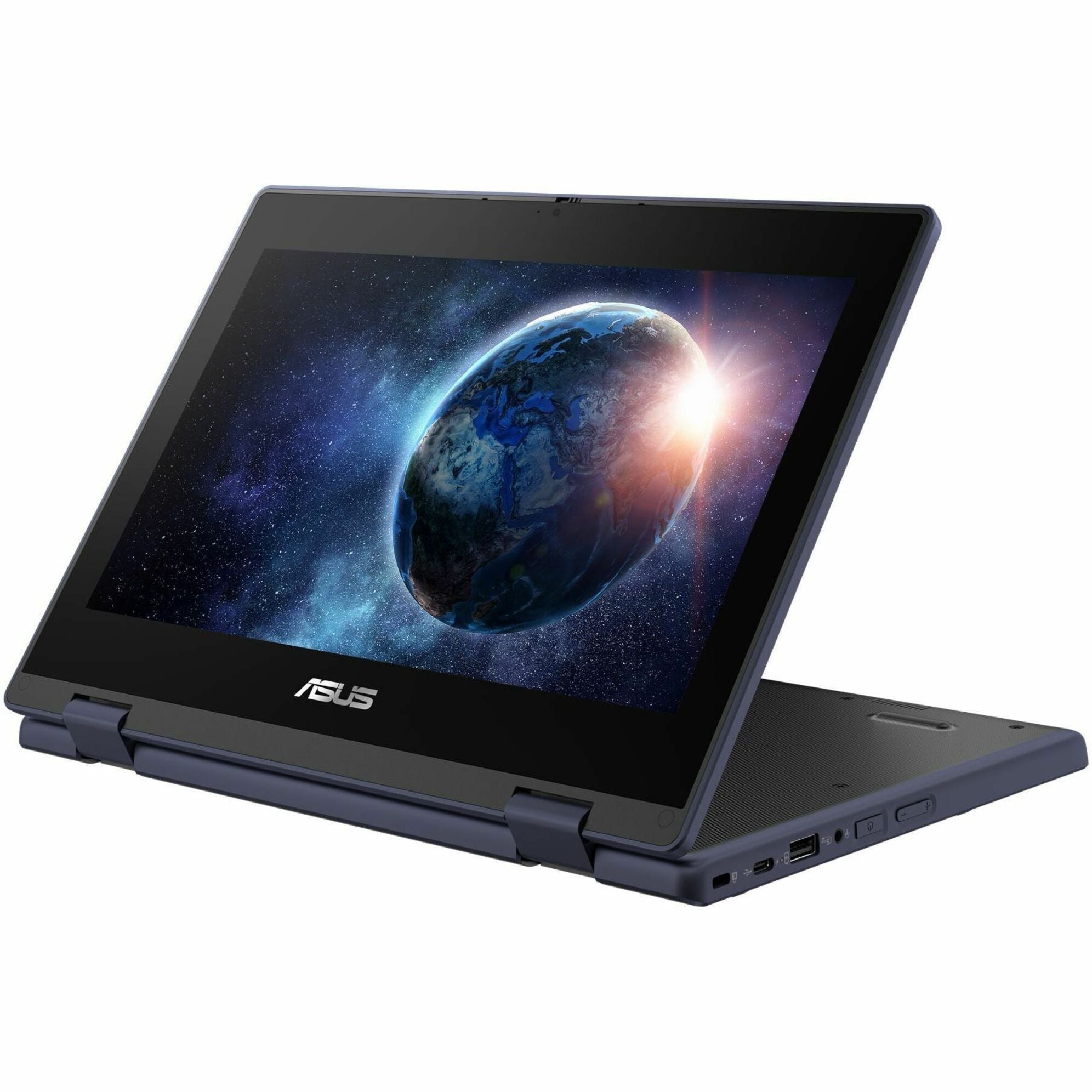 ASUS 2024 BR1104F Convertible 2-in-1 Notebook, 11.6" HD Touchscreen, Intel N150 Quad-Core, 4GB LPDDR5, 128GB SSD, TPM, Windows 11 Pro, Military-Grade Rugged, Gray - BR1104FTA-YS14T (1 Year Warranty)