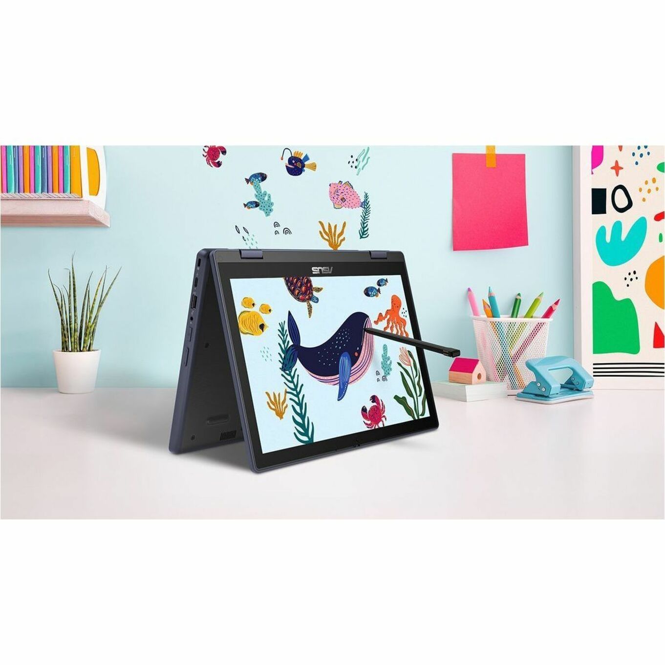 ASUS 2024 BR1204F Convertible 2-in-1 Notebook, 12.2" WUXGA Touchscreen, Intel N150 Quad-Core, 4GB LPDDR5, 128GB Storage, TPM, Windows 11 Pro, Military-Grade Rugged - BR1204FTA-YS14T (1 Year Warranty)