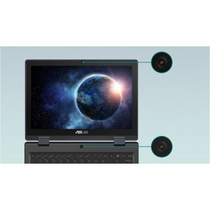 ASUS 2024 BR1204F Convertible 2-in-1 Notebook, 12.2" WUXGA Touchscreen, Intel N150 Quad-Core, 4GB LPDDR5, 128GB Storage, TPM, Windows 11 Pro, Military-Grade Rugged - BR1204FTA-YS14T (1 Year Warranty)