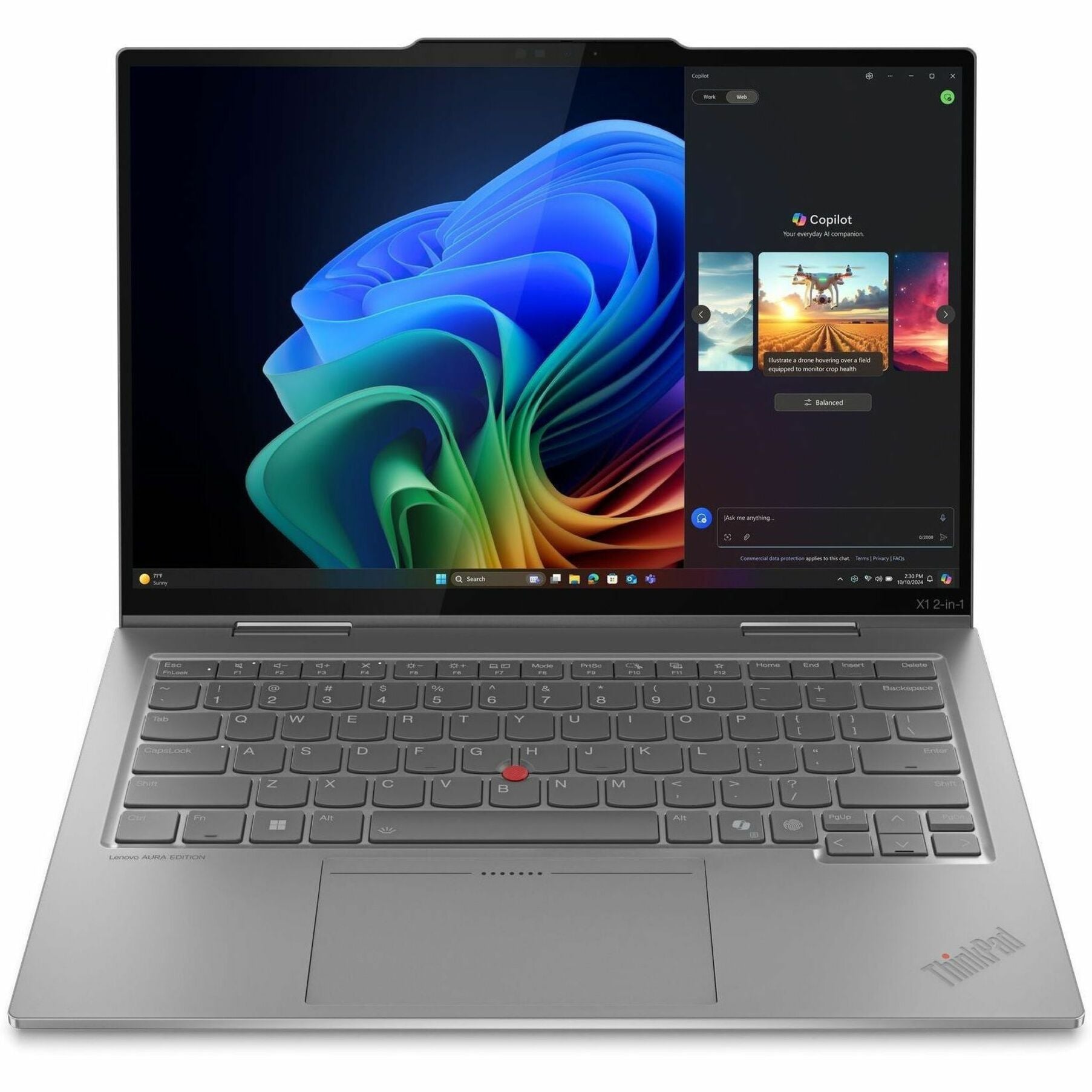 Lenovo ThinkPad X1 2025 Convertible 2-in-1 Notebook, Core Ultra 7 268V vPro, 32GB LPDDR5X, 512GB SSD, 14" IPS Touch, Intel Arc Graphics, Windows 11 Pro - 21NU0036US (1 Year Warranty)