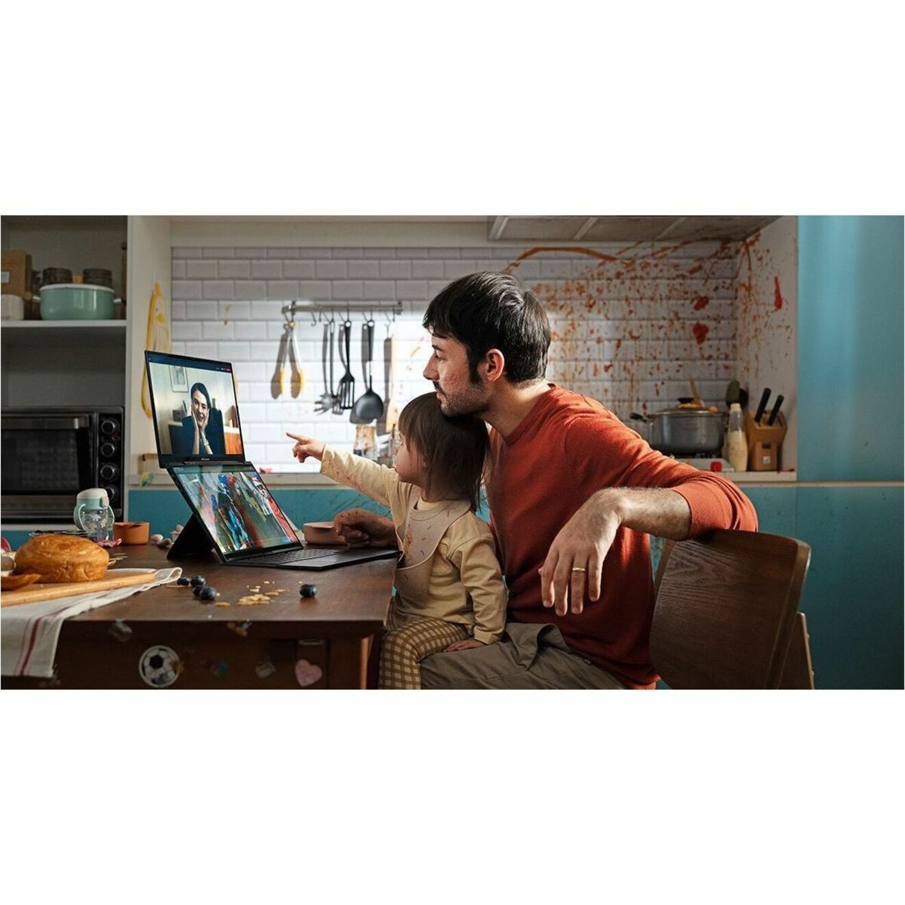 ASUS 2024 Zenbook Duo UX8406CA 2-in-1 Notebook, Dual 14" 3K OLED Touchscreens, Intel Core Ultra 9, 32GB RAM, 1TB SSD, AI-Powered, Military-Grade, Inkwell Gray - UX8406CA-PS99T (1 Year Warranty)