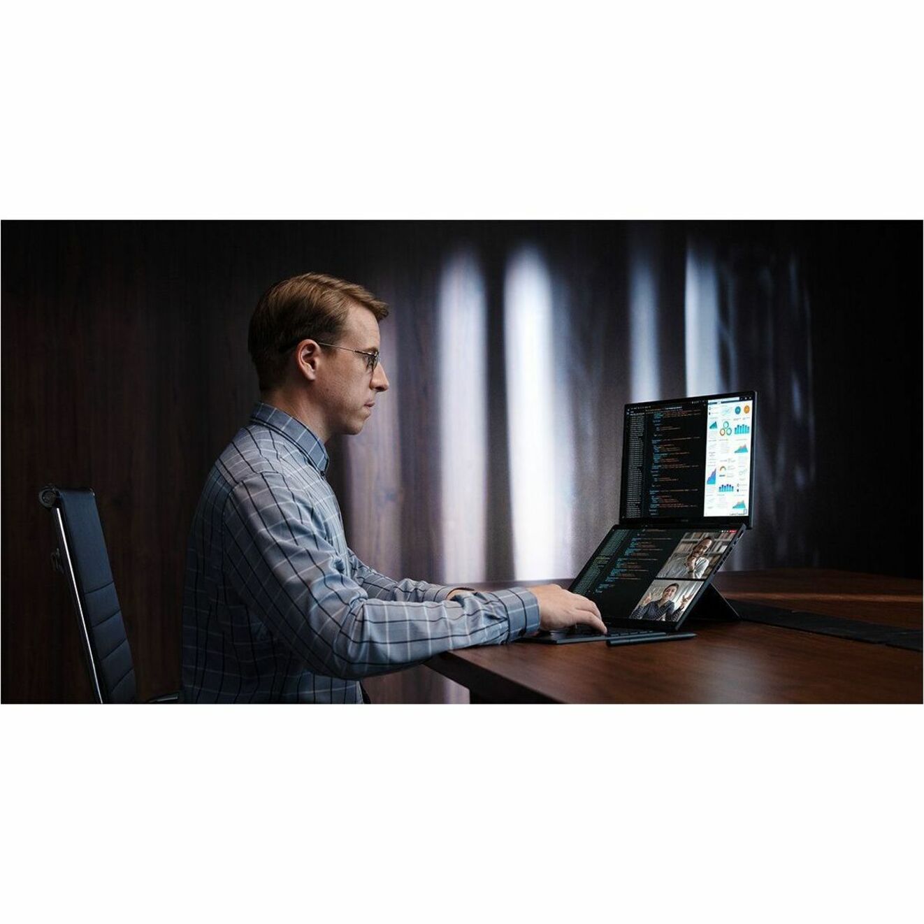 ASUS 2024 Zenbook Duo UX8406CA 2-in-1 Notebook, Dual 14" 3K OLED Touchscreens, Intel Core Ultra 9, 32GB RAM, 1TB SSD, AI-Powered, Military-Grade, Inkwell Gray - UX8406CA-PS99T (1 Year Warranty)