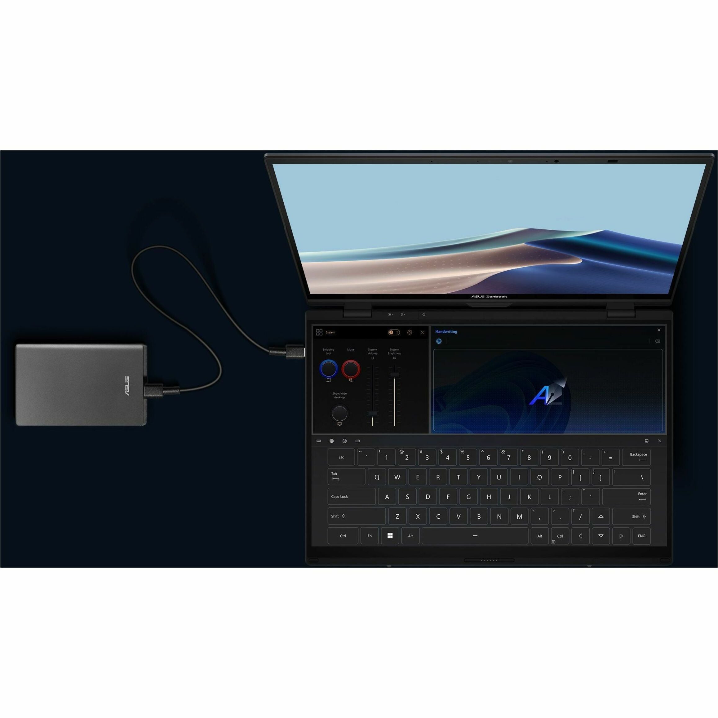 ASUS 2024 Zenbook Duo UX8406CA 2-in-1 Notebook, Dual 14" 3K OLED Touchscreens, Intel Core Ultra 9, 32GB RAM, 1TB SSD, AI-Powered, Military-Grade, Inkwell Gray - UX8406CA-PS99T (1 Year Warranty)