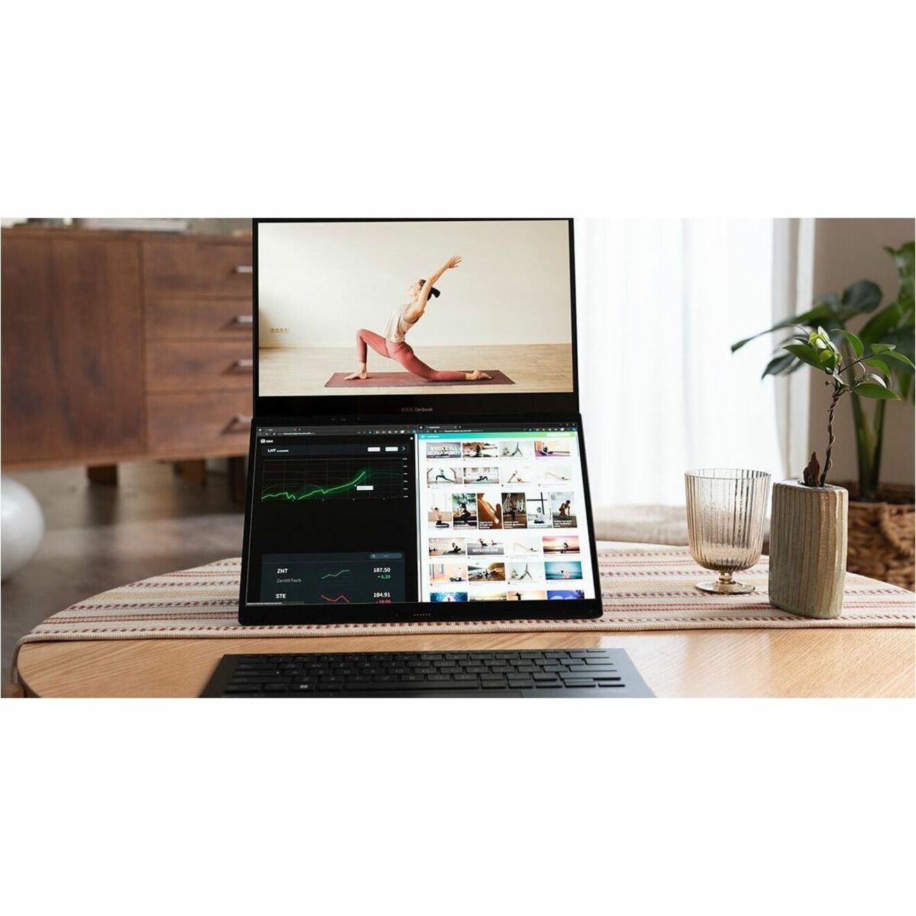 ASUS 2024 Zenbook Duo UX8406CA 2-in-1 Notebook, Dual 14" 3K OLED Touchscreens, Intel Core Ultra 9, 32GB RAM, 1TB SSD, AI-Powered, Military-Grade, Inkwell Gray - UX8406CA-PS99T (1 Year Warranty)