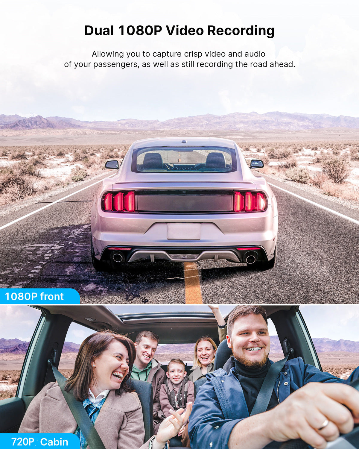 Campark C310 1080P Front and Inside Dash Cam With HDR Backup Camera