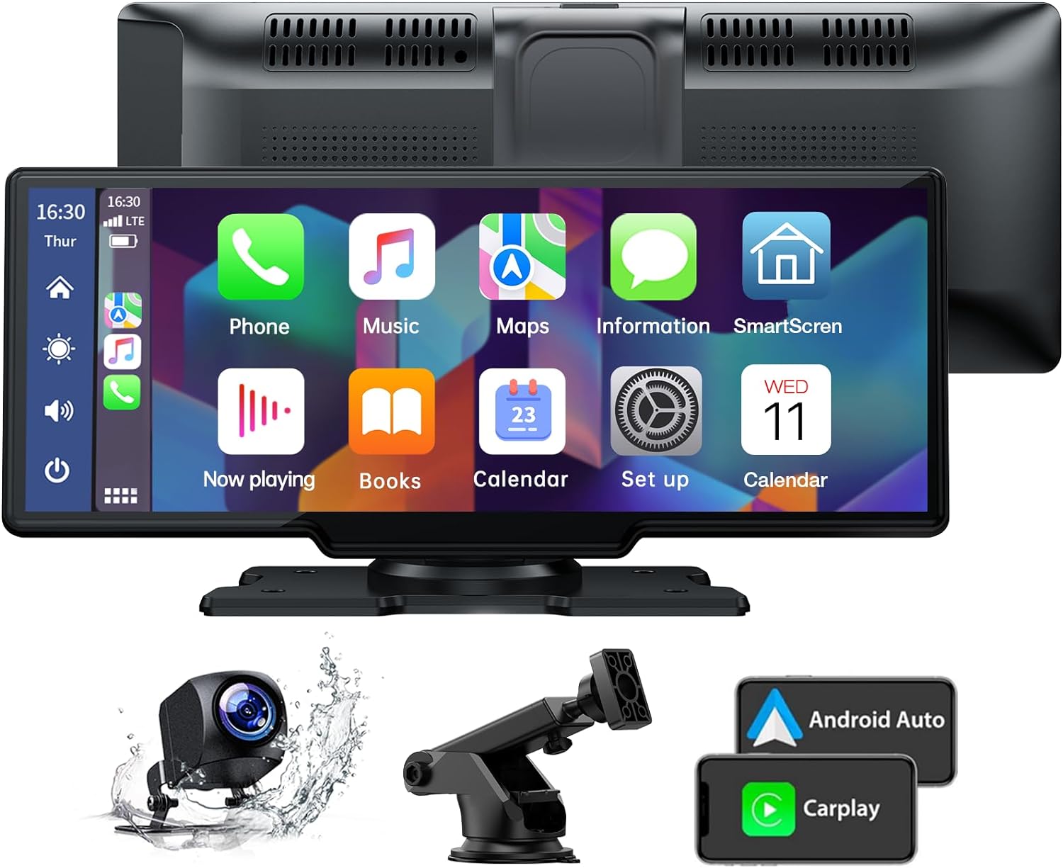 RC06 9.26'' Car Stereo Wireless Apple Carplay & Android Auto with 1080P Backup Camera, Airplay and GPS