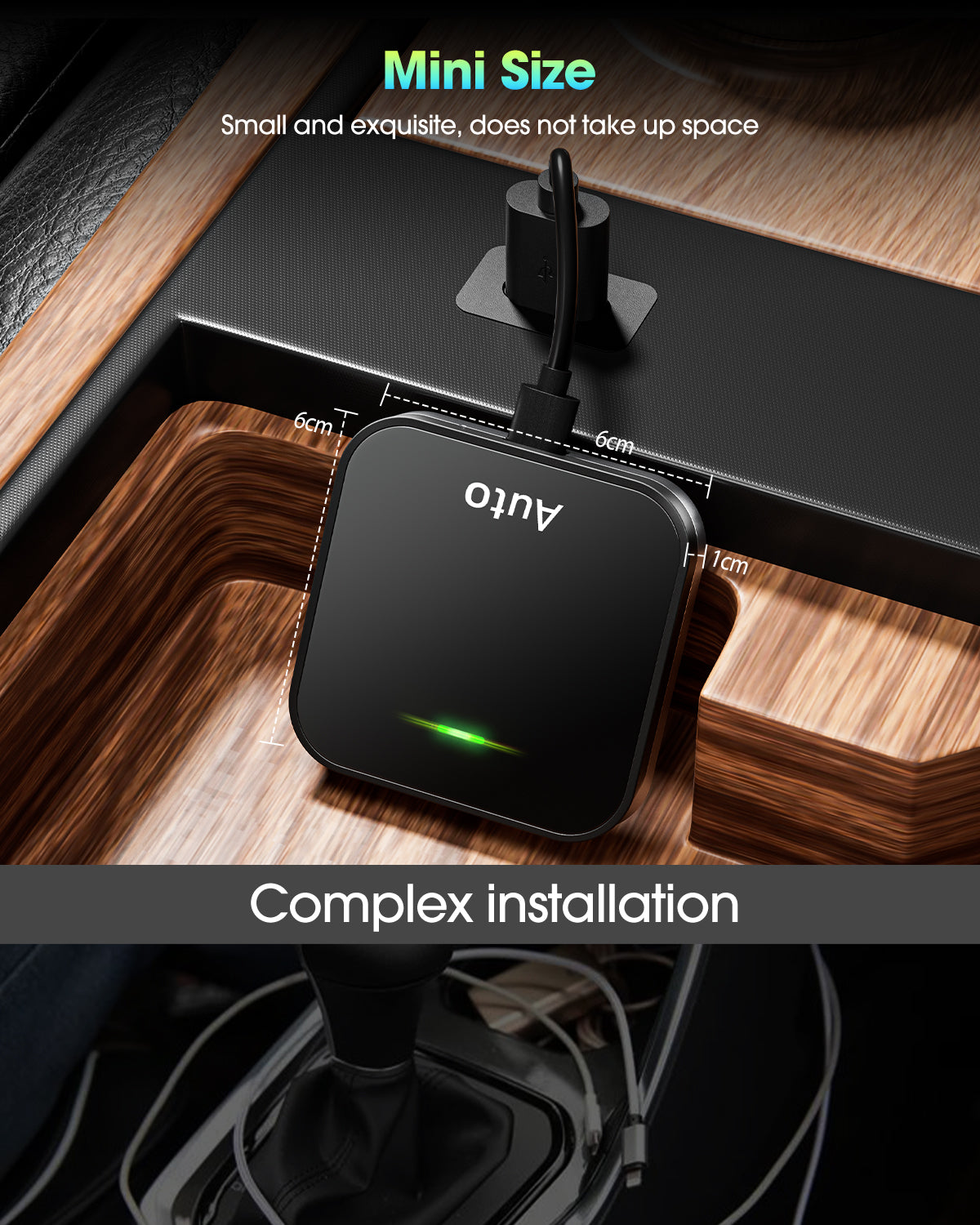 Wireless Android Car Adapter, Plug and Play for OEM Factory Wired Android Car