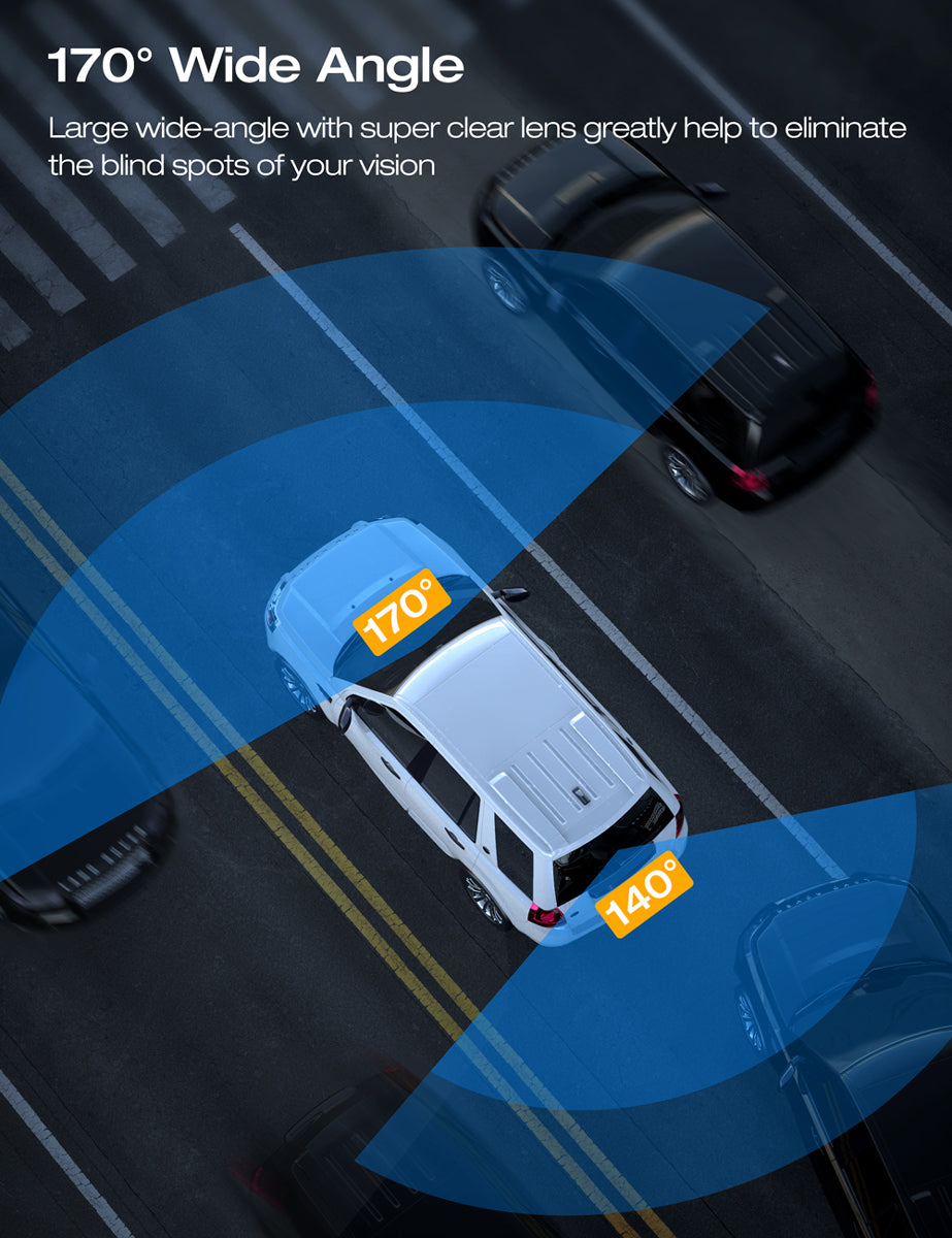 Campark C200/DC16 4K Front and Rear Dual Dash Camera, 5G WiFi & 3 inch LCD Display