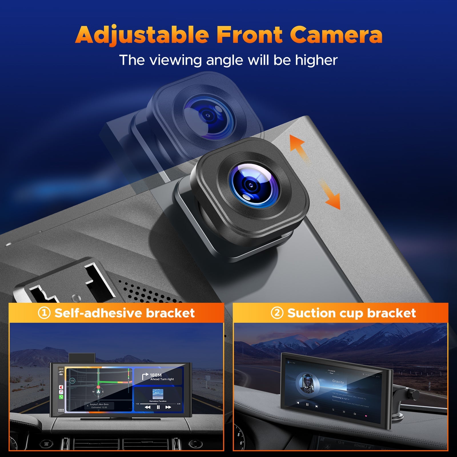 RC14 9.26'' Car Stereo Wireles Apple Carplay & Android Auto with 4K Dash Cam & 1080P Backup Camera