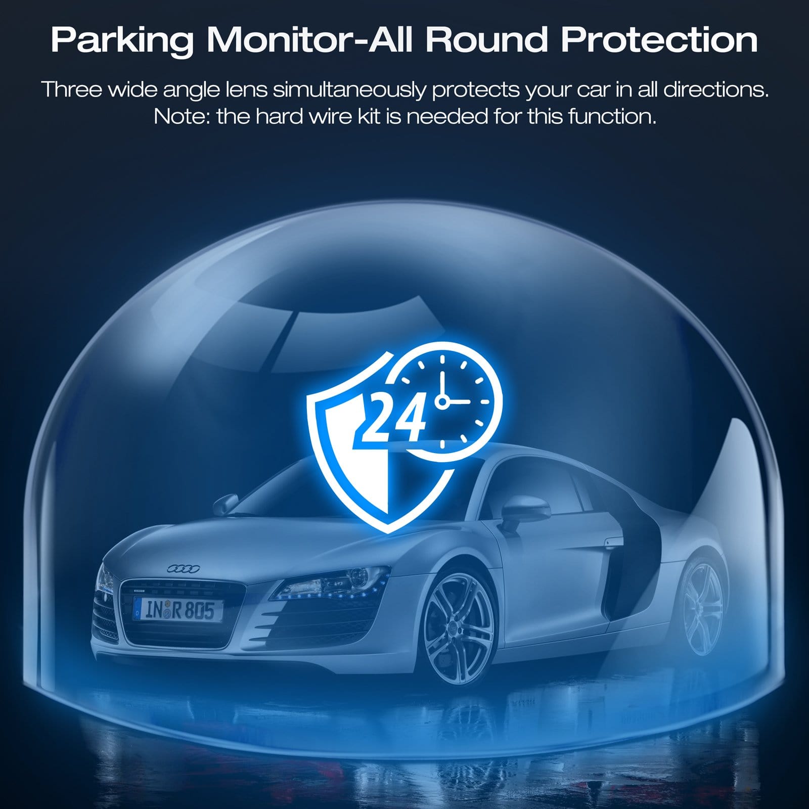 Campark DC40 3 Channel Dash Camera for Cars 4K+1080P Dual Channel, 4K+1080P+1080P Front Inside Rear Car Camera