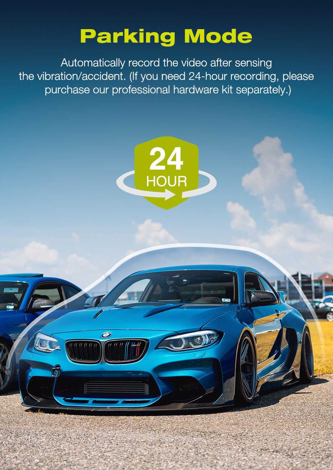 Campark RM01 10" 4K Front and Rear Mirror Dash Cam With Voice Control