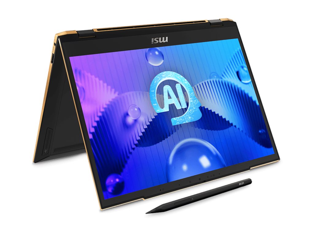 MSI 2024 Summit E13 AI Evo Convertible 2-in-1 Notebook, Intel Core Ultra 7 155H, 32GB RAM, 1TB SSD, 13.3" FHD+ IPS Touch, Windows 11 Pro, 18Hr Battery, Black - SUME1314038 (3 Year Warranty)