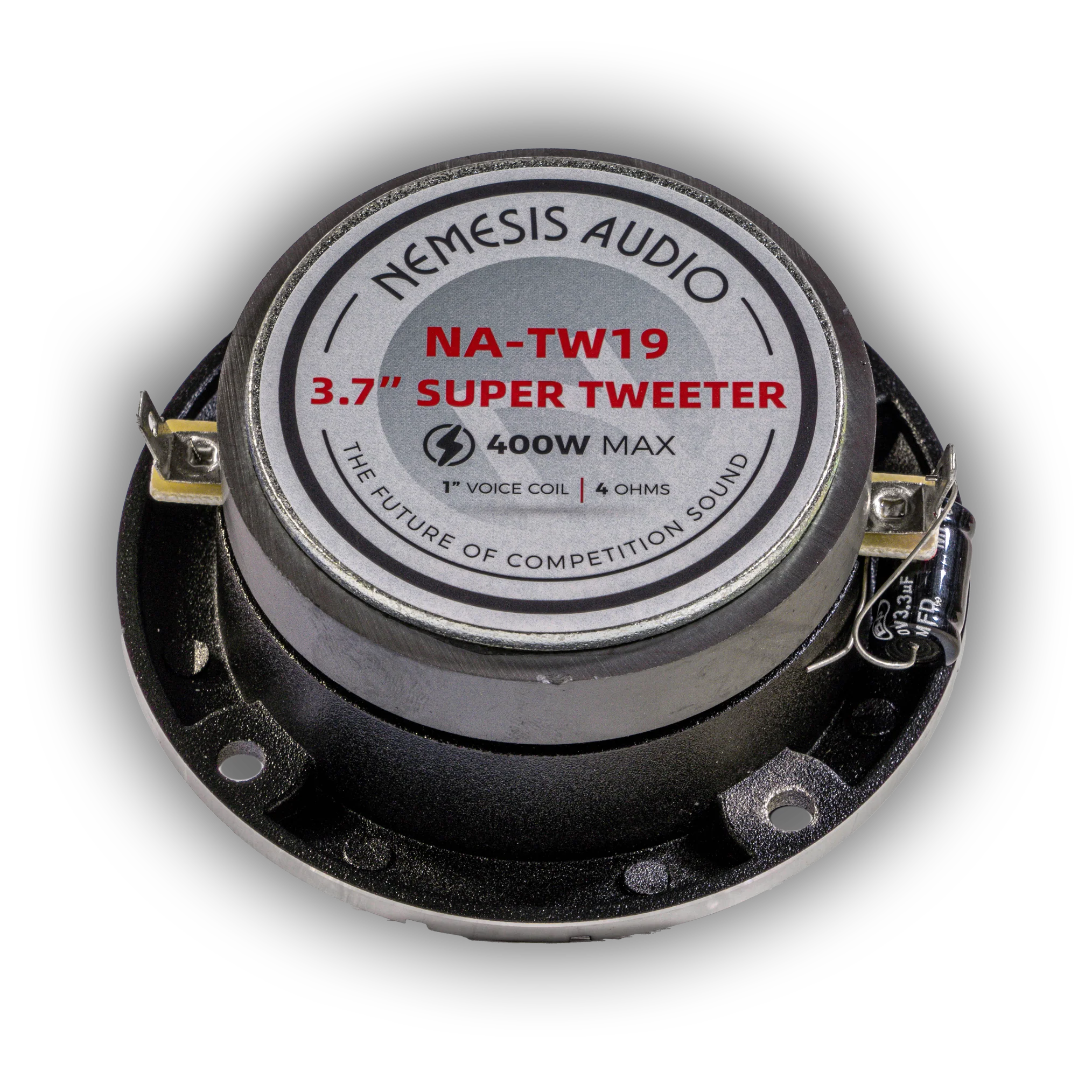 Nemesis Audio NA-TW19 3.7" 200W Pro Aluminum Super Bullet Tweeters with Capacitor Crossover (Pair)