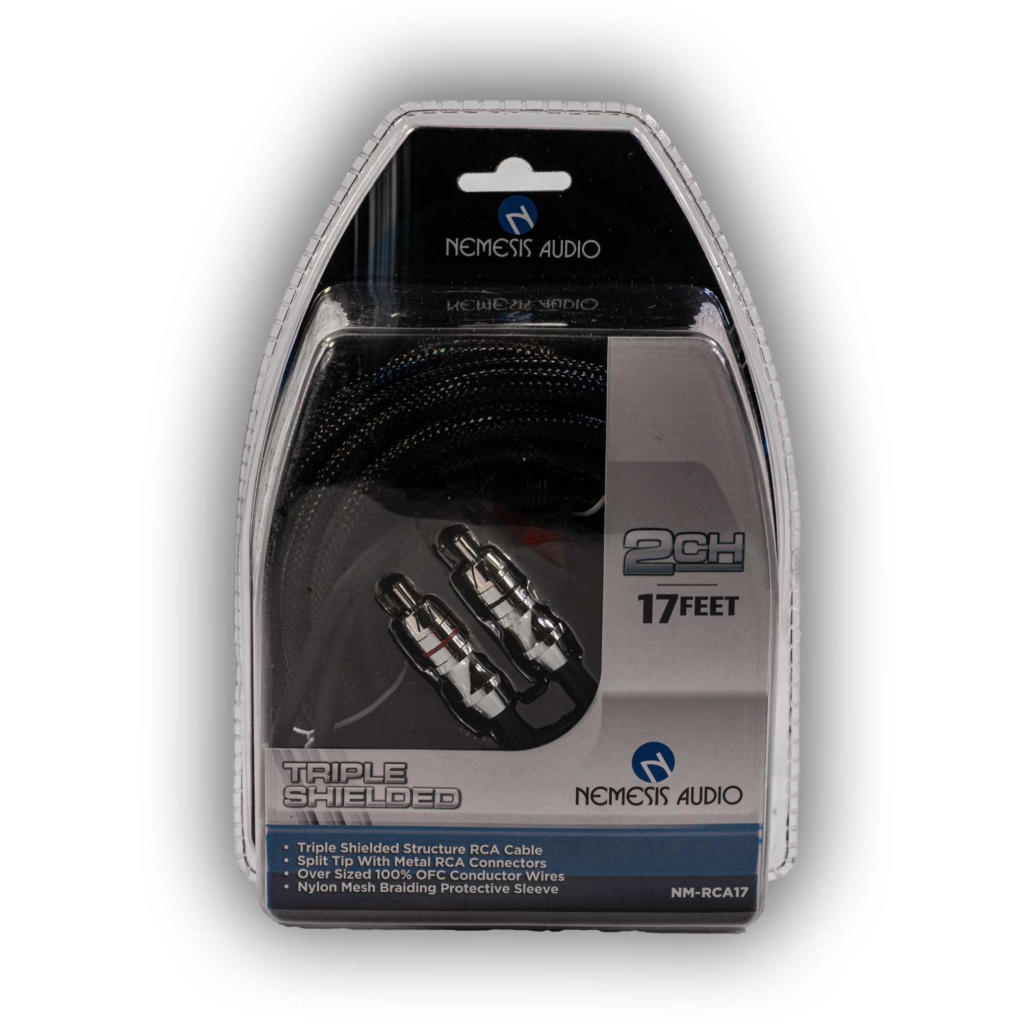 Nemesis Audio NM-RCA17 Triple Shielded Copper RCA Cables - 17 Ft