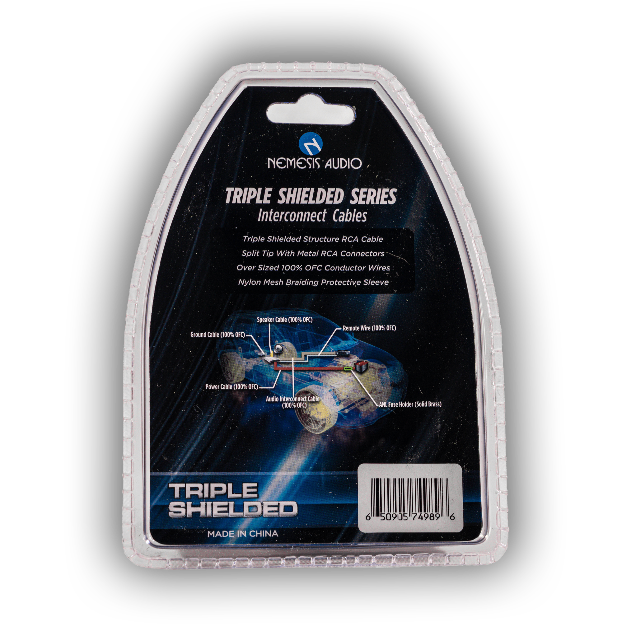 Nemesis Audio NM-RCY2M Triple Shielded Copper RCA Splitter - 2 Males 1 Female