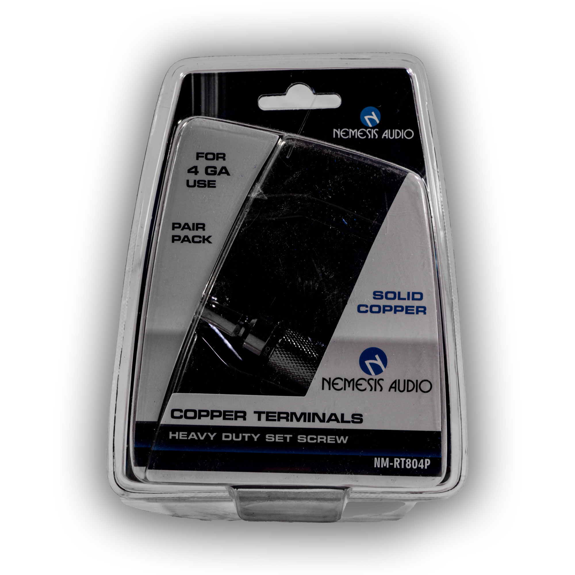 Nemesis Audio NM-RT804P 4 Gauge Copper Ring Terminals – 2 Pack