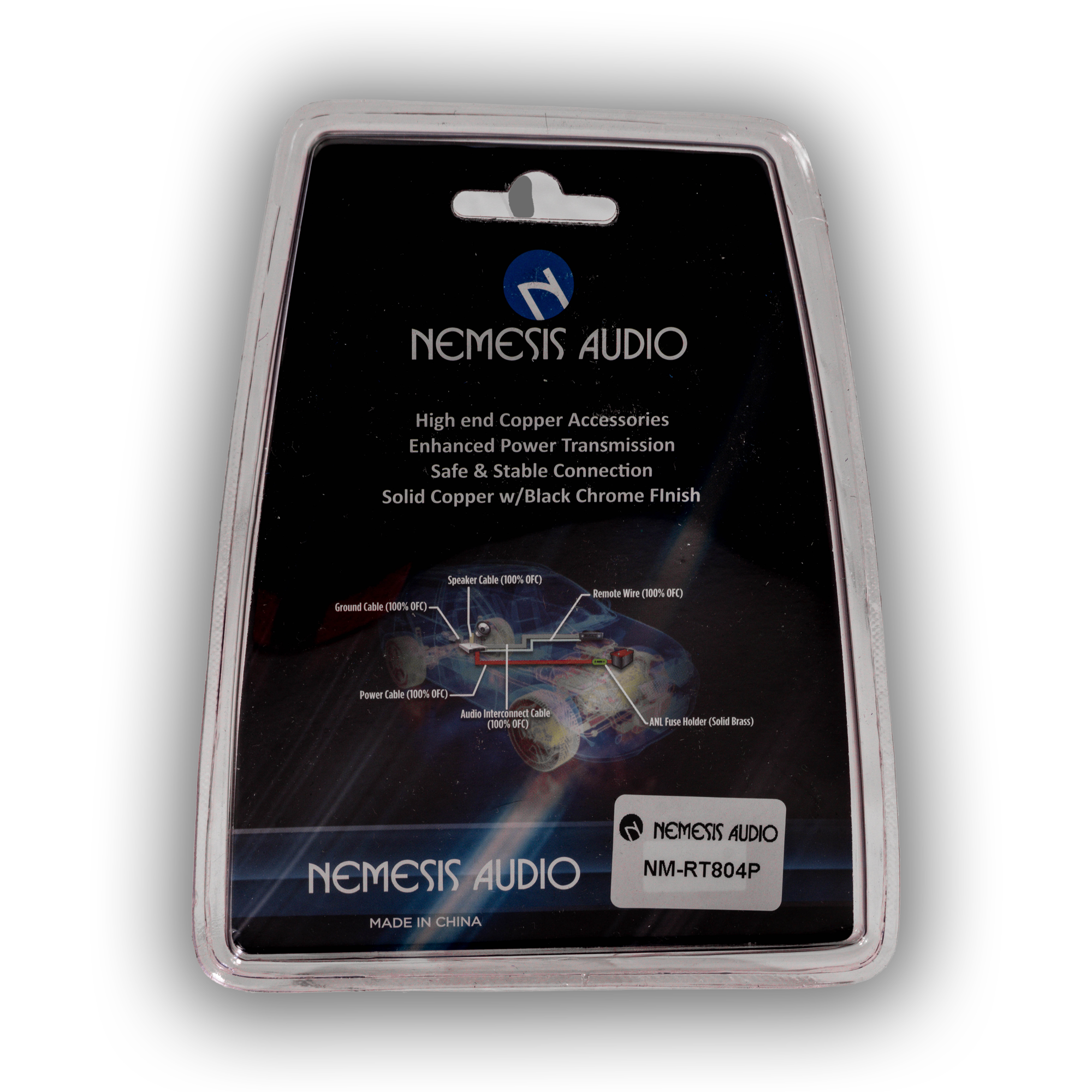 Nemesis Audio NM-RT804P 4 Gauge Copper Ring Terminals – 2 Pack