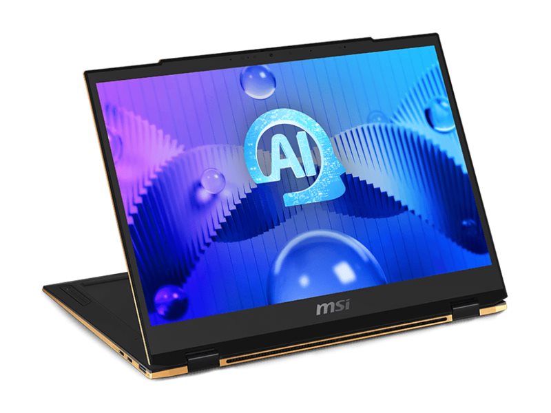 MSI 2024 Summit E13 AI Evo Convertible 2-in-1 Notebook, Intel Core Ultra 7 155H, 32GB RAM, 1TB SSD, 13.3" FHD+ IPS Touch, Windows 11 Pro, 18Hr Battery, Black - SUME1314038 (3 Year Warranty)