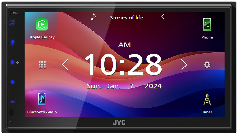 JVC KW-M590BT 6.8" Double DIN Touchscreen Digital Multimedia Receiver w/ Bluetooth, Apple CarPlay & Android Auto (No CD/DVD)